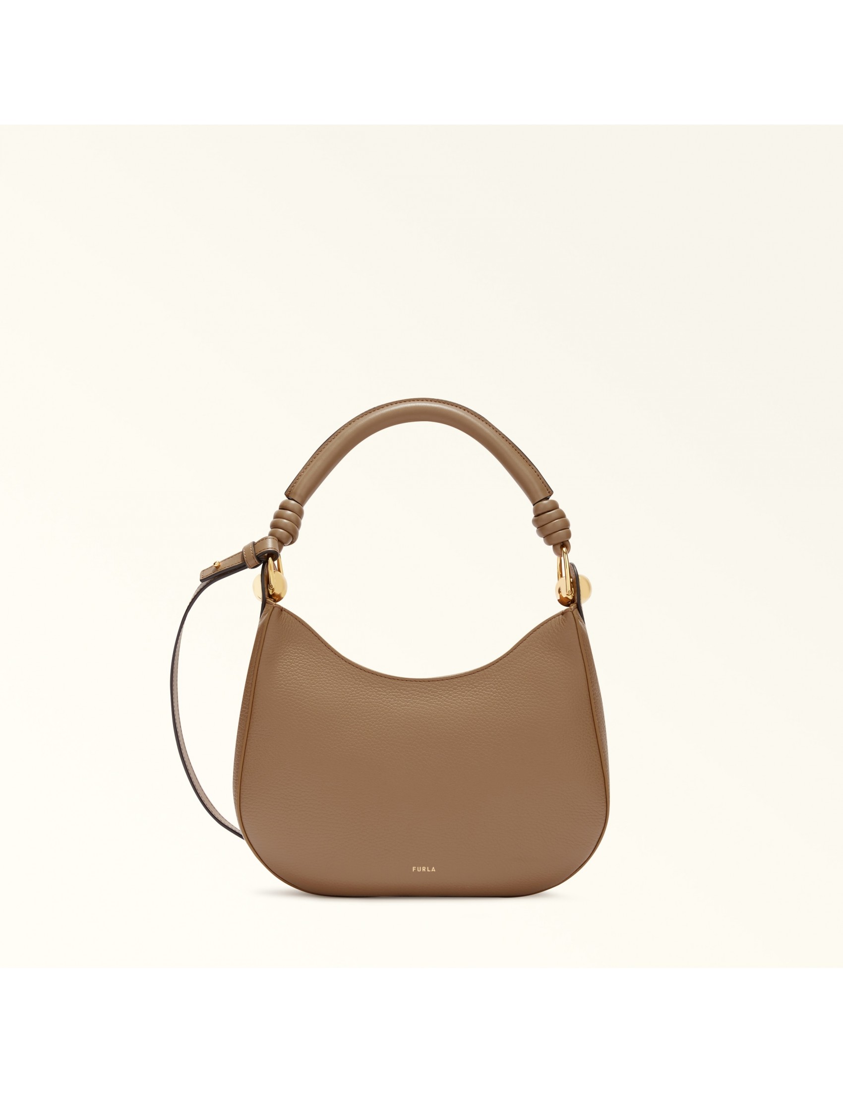 FURLA SFERA S SHOULDER BAG IN DESERT COLOR LEATHER