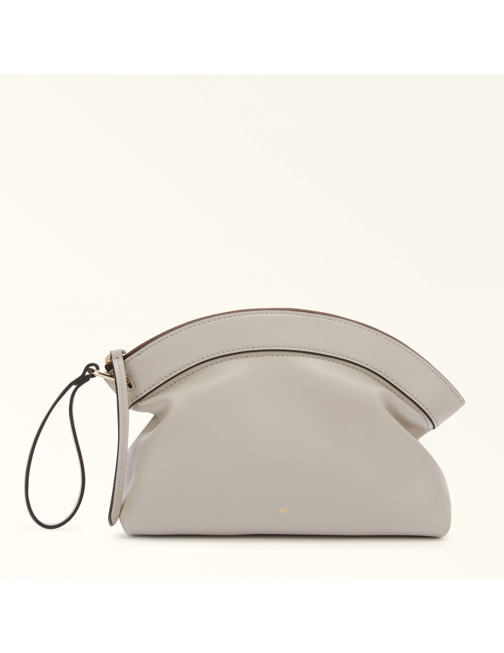 FURLA ERICA POUCH BAG IN LEATHER COLOR VANILLA