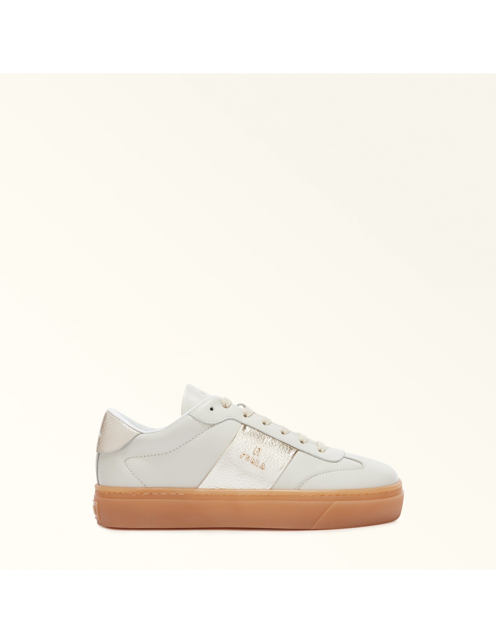 FURLA SNEAKERS ENJOY IN MARSHMALLOW COLOR LEATHER