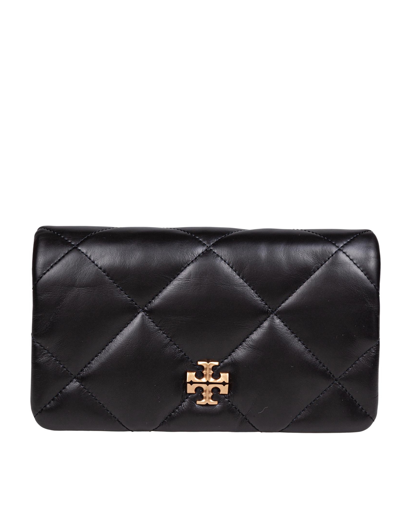 TORY BURCH BORSA PORTAFOGLIO KIRA DIAMOND IN PELLE COLORE NERO