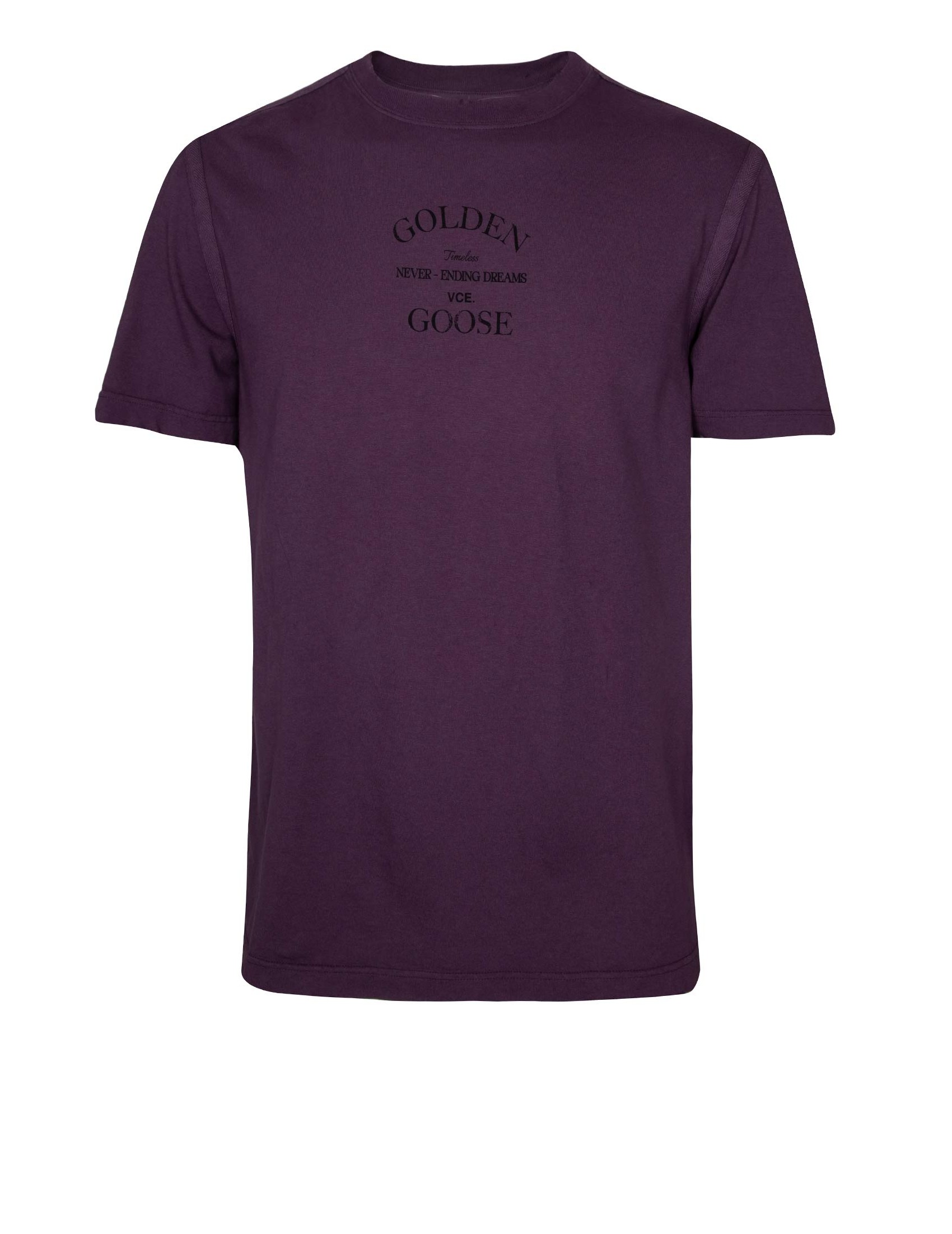 GOLDEN GOOSE COTTON T-SHIRT COLOR PURPLE