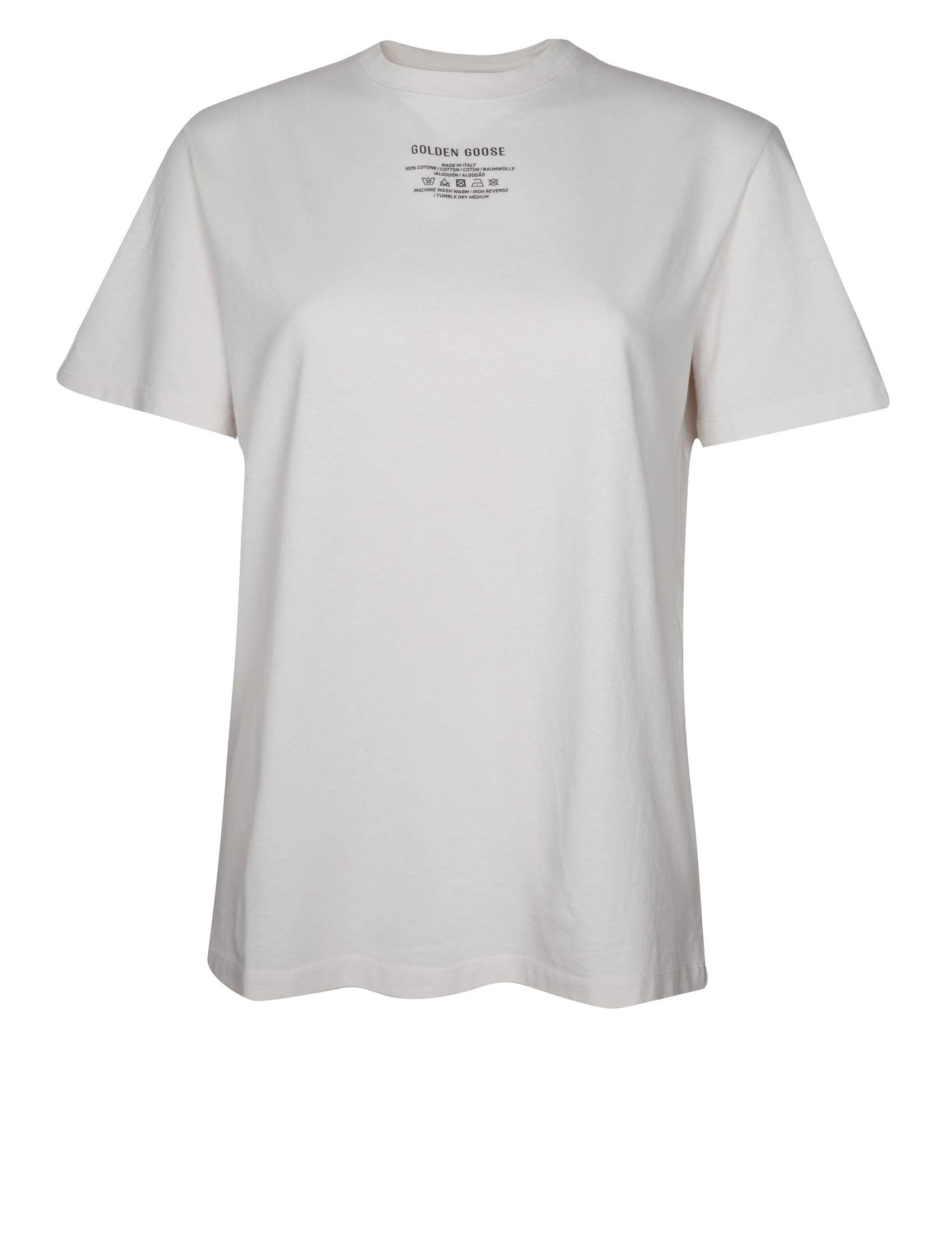 GOLDEN GOOSE COTTON T-SHIRT WHITE COLOR