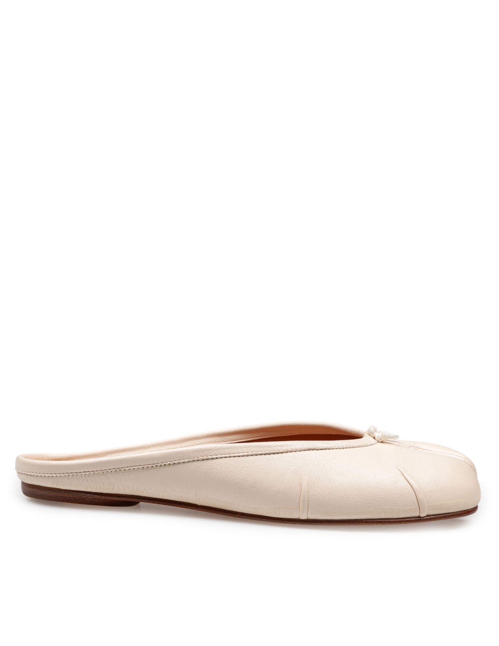 MAISON MARGIELA BALLERINA MULE IN PELLE COLORE LATTE