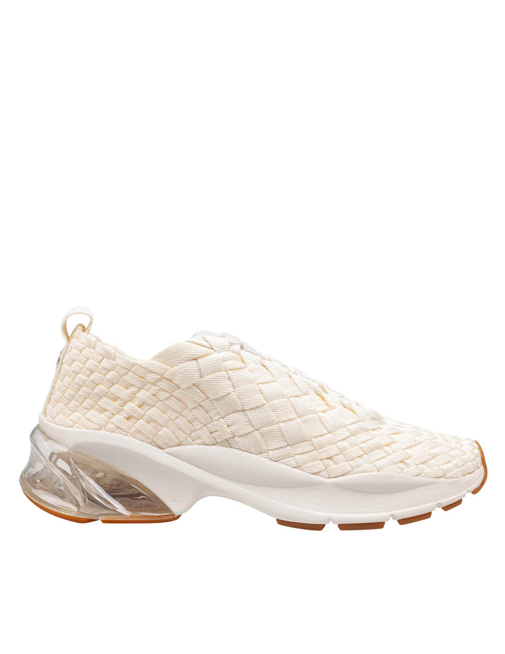 TORY BURCH SNEAKERS TRAINER IN TESSUTO INTRECCIATO COLORE IVORY