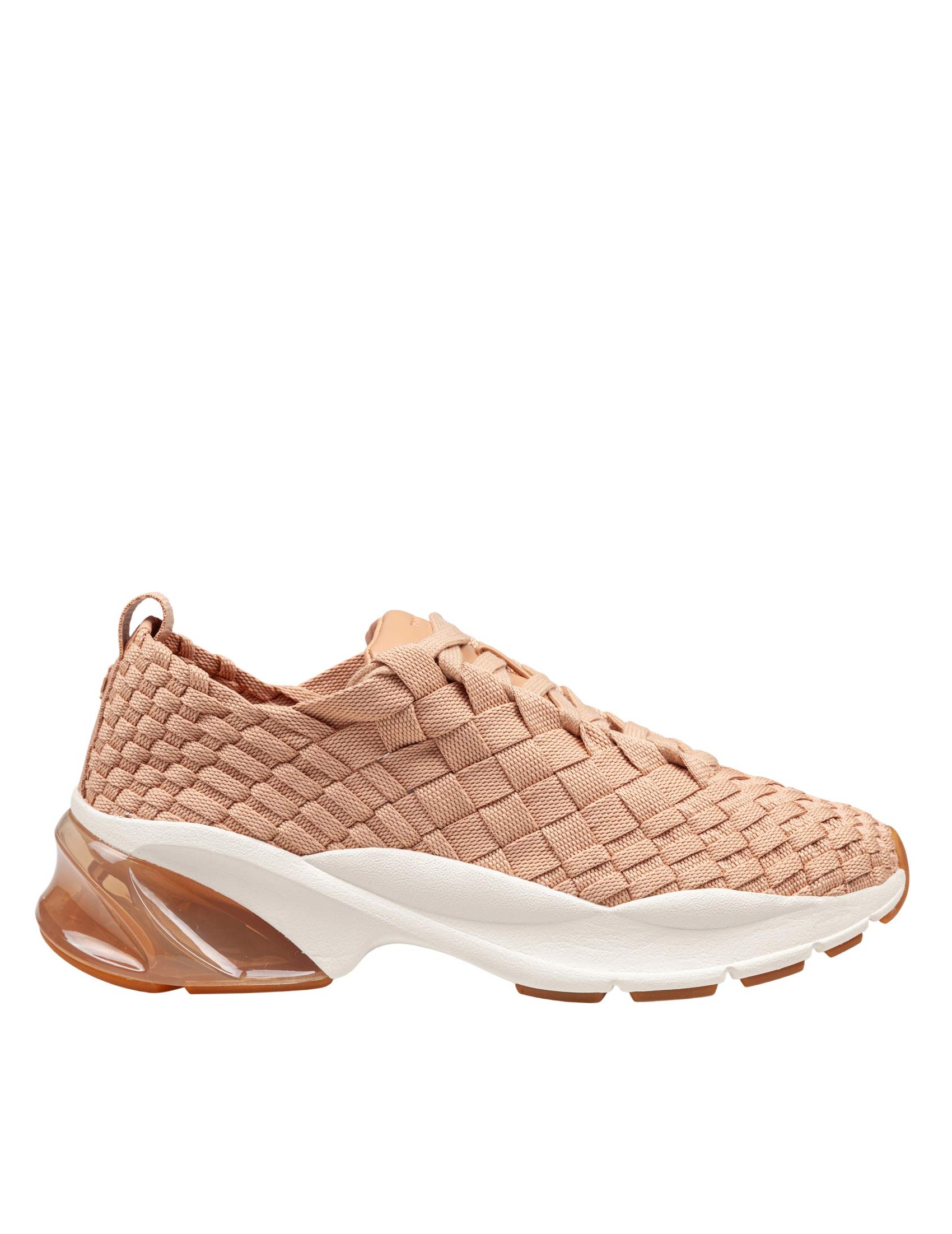 TORY BURCH BLUSH WOVEN FABRIC TRAINER SNEAKERS