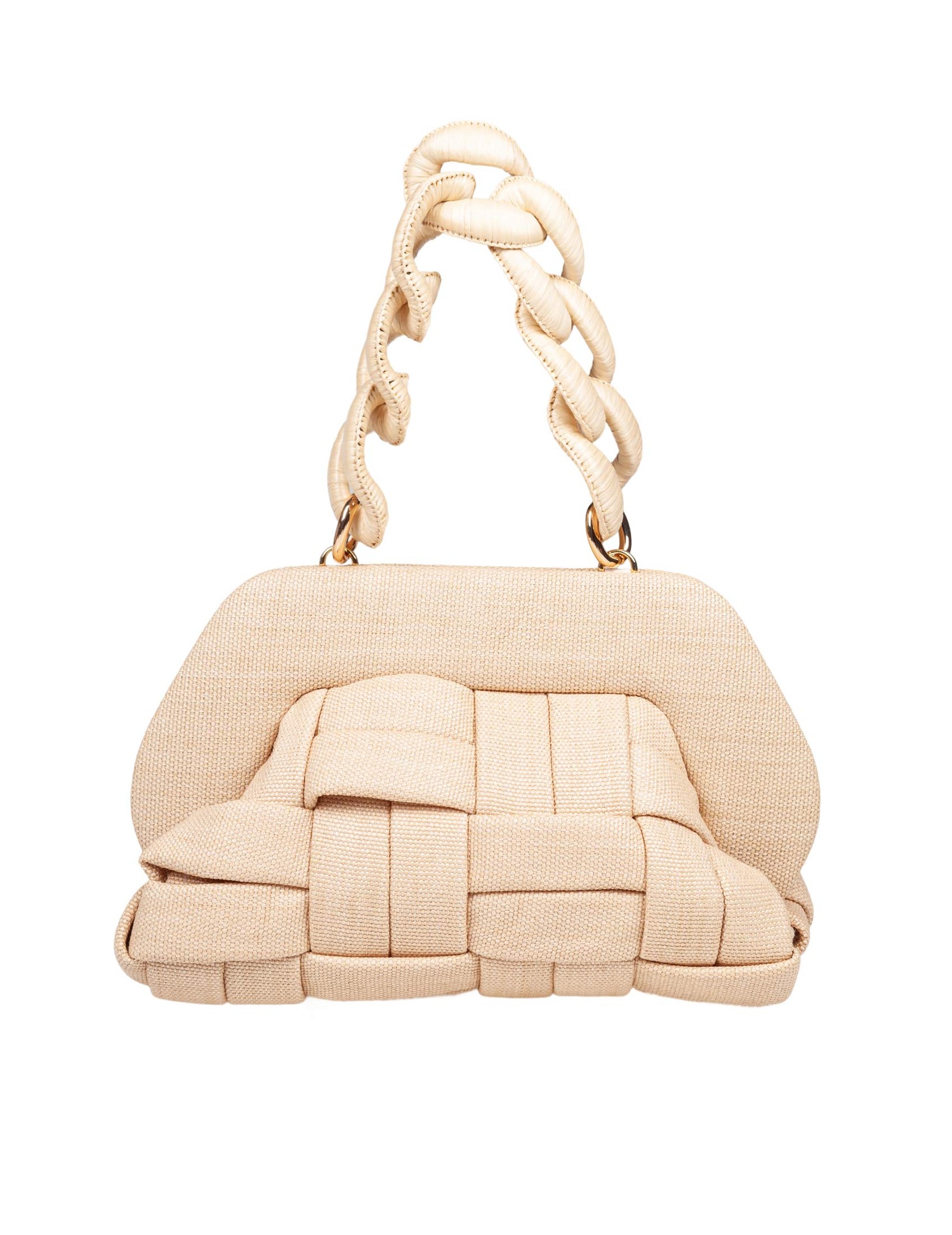 THEMOIRè CANVAS CLUTCH BAG SHELL COLOR