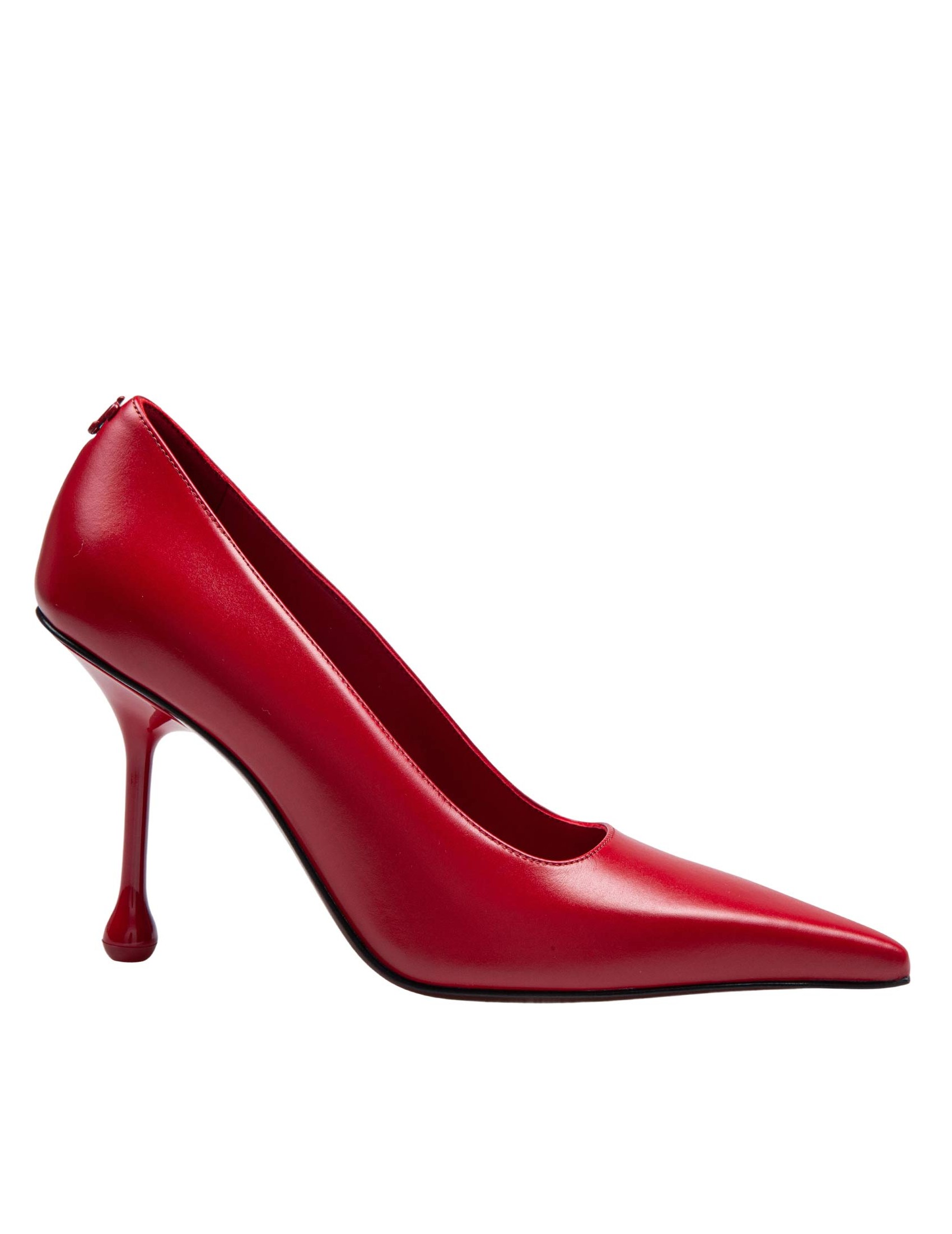 JIMMY CHOO DECOLLETE' IN PELLE COLORE ROSSO RUBINO