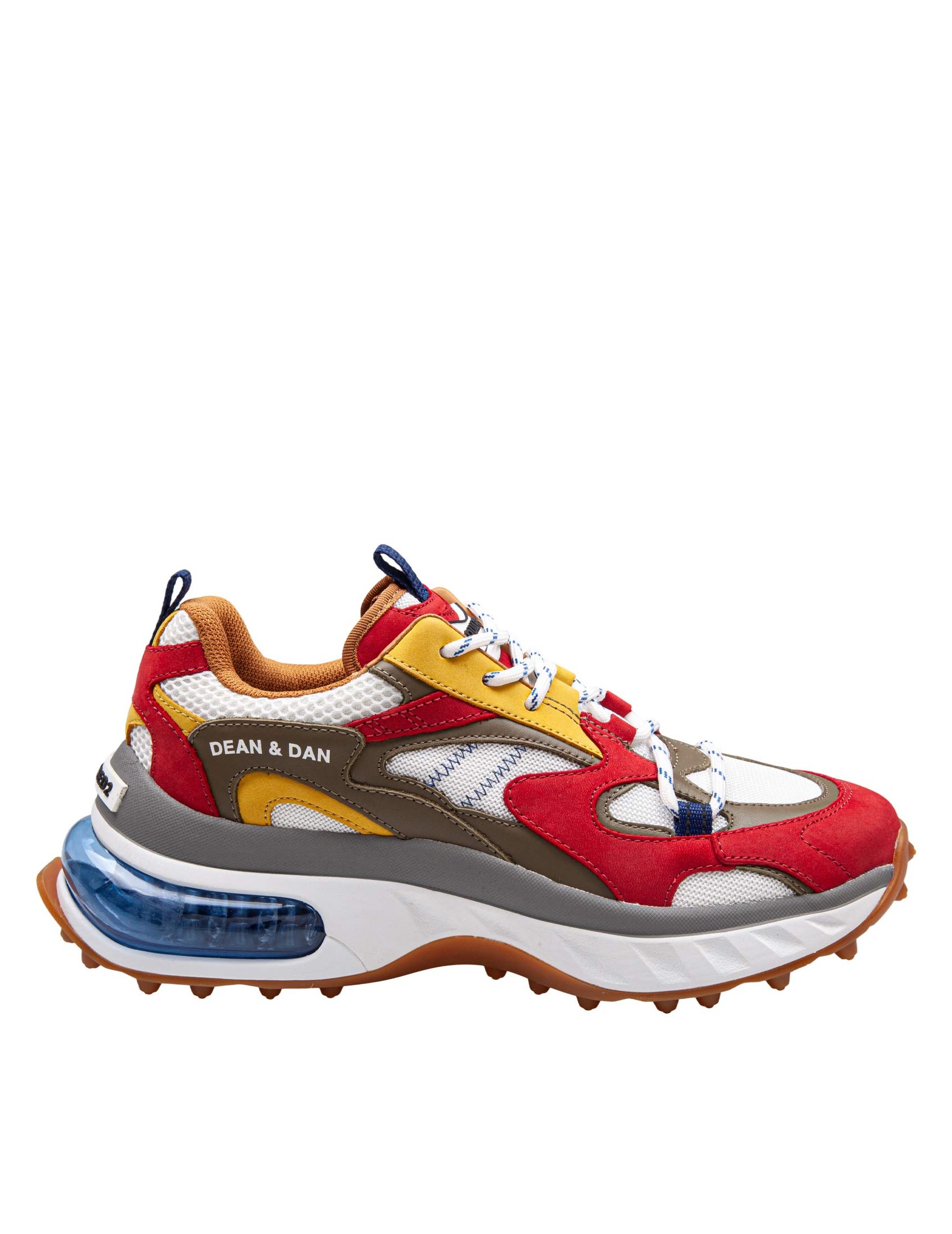 DSQUARED2 SNEAKERS BUBBLE IN SUEDE E MESH MULTICOLOR