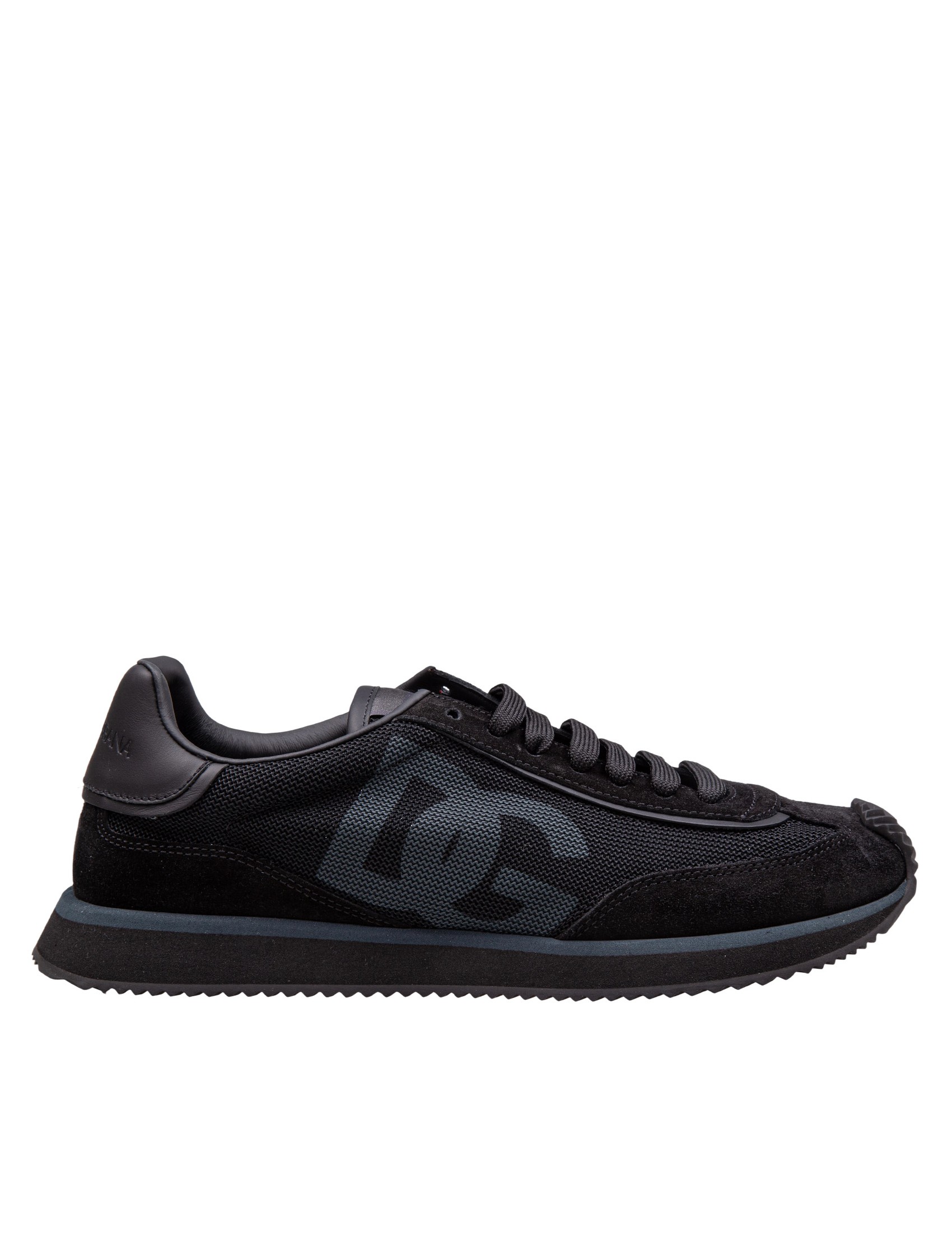 DOLCE & GABBANA SNEAKERS DRAGON IN MIX DI MATERIALI COLORE NERO