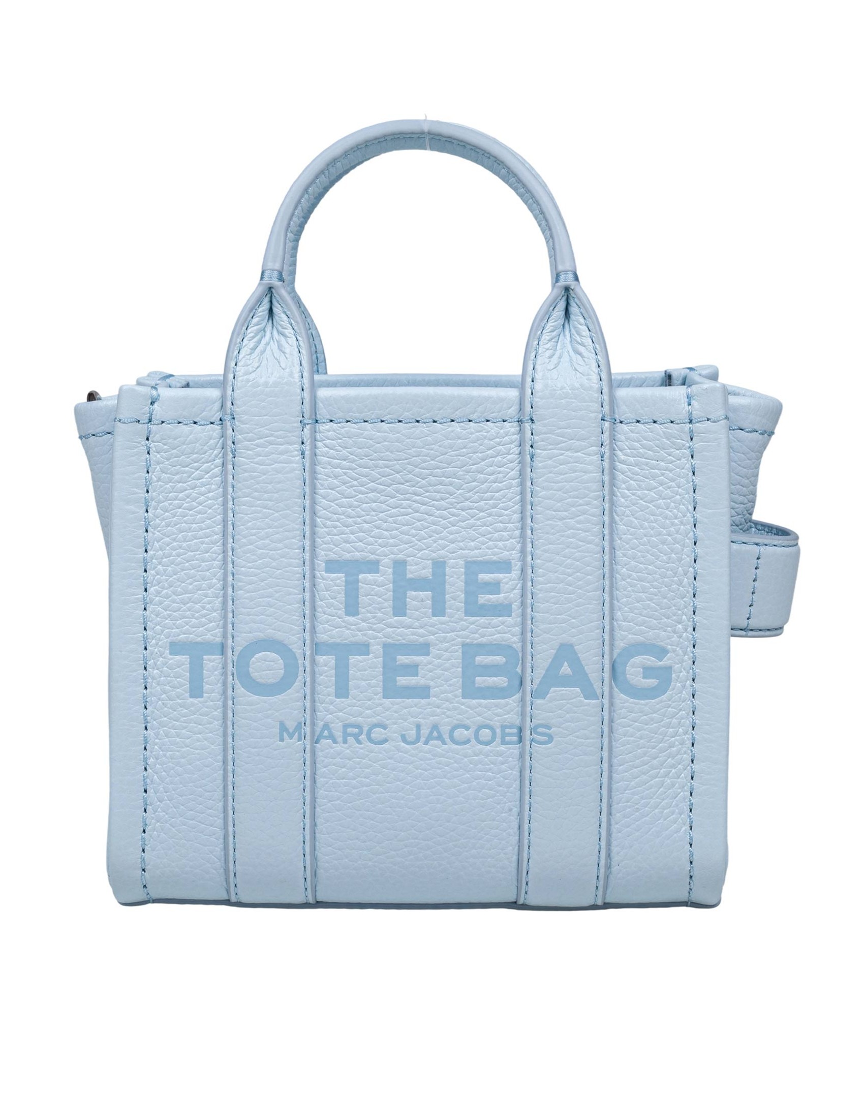 MARC JACOBS THE MINI TOTE IN LEATHER COLOR LIGHT BLUE