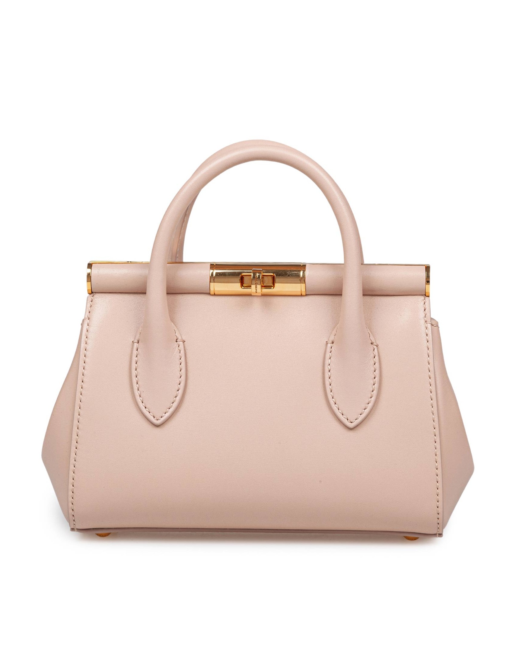 DOLCE & GABBANA BORSA A MANO MARLENE IN PELLE COLORE BEIGE