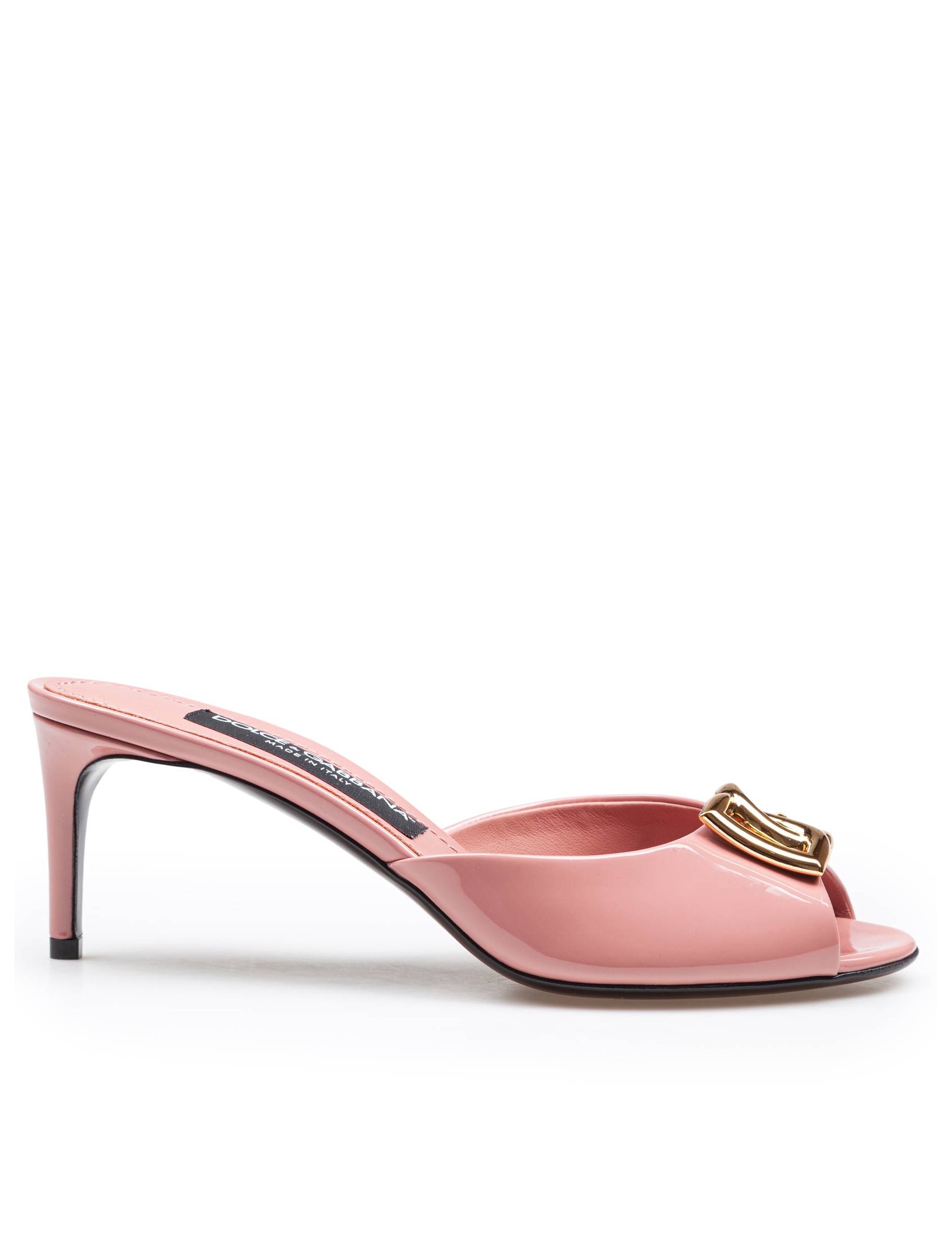 DOLCE & GABBANA KEIRA SANDAL IN PATENT LEATHER PINK COLOR