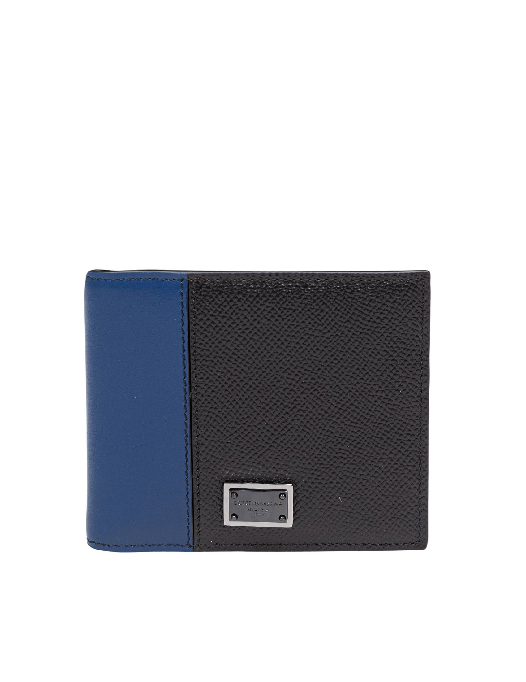 DOLCE & GABBANA LEATHER WALLETS COLOR BLACK/BLUE