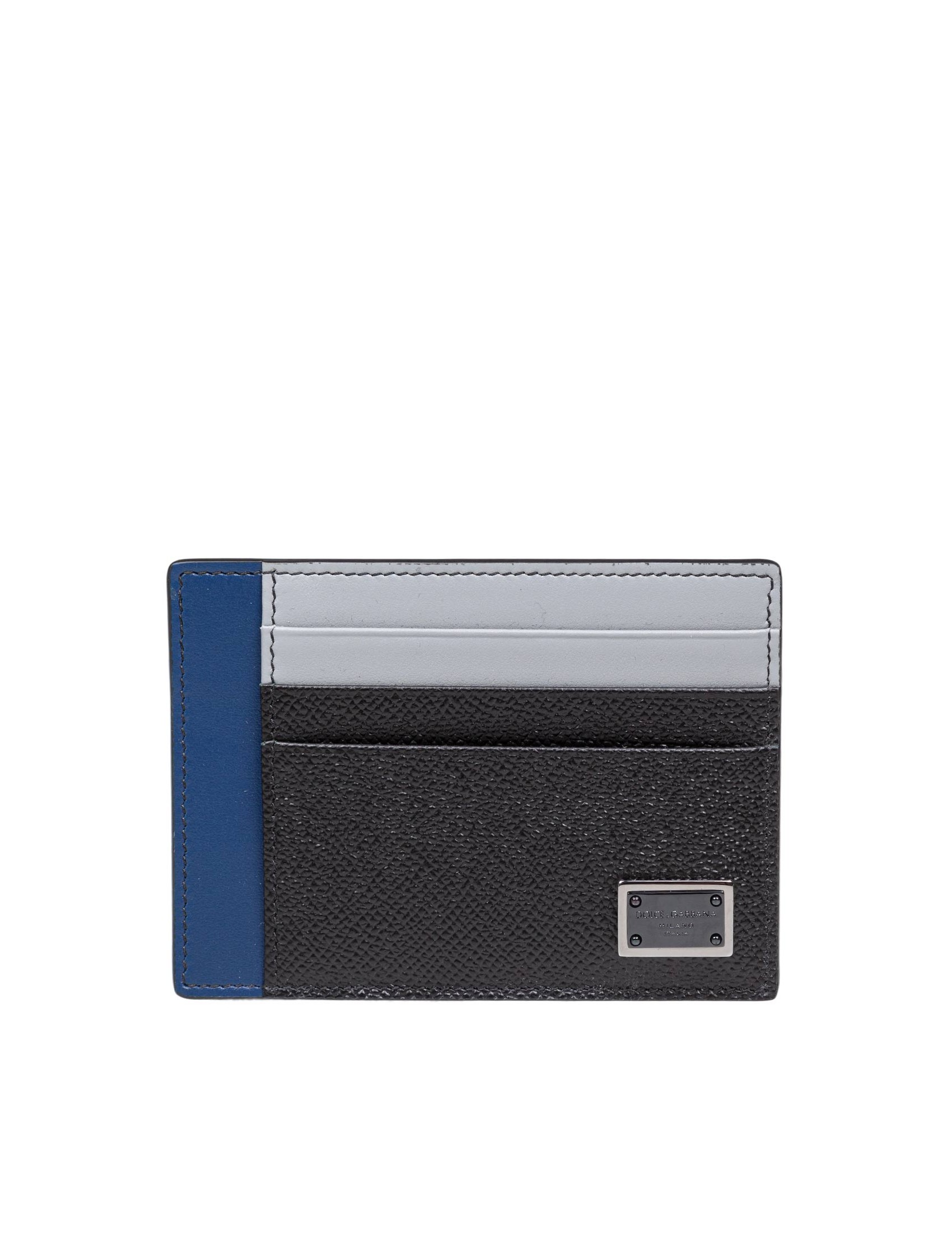 DOLCE & GABBANA DAUPHINE CARD HOLDER COLOR BLACK/BLUE