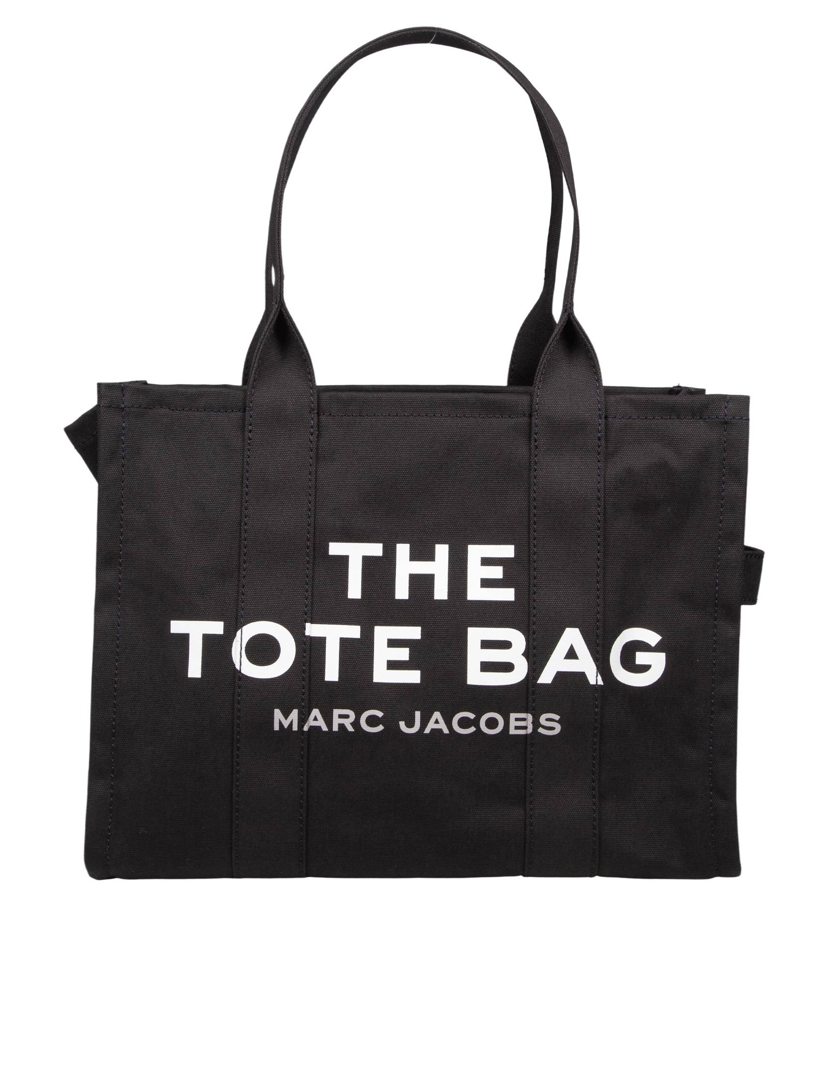 MARC JACOBS THE LARGE TOTE IN TESSUTO COLORE NERO