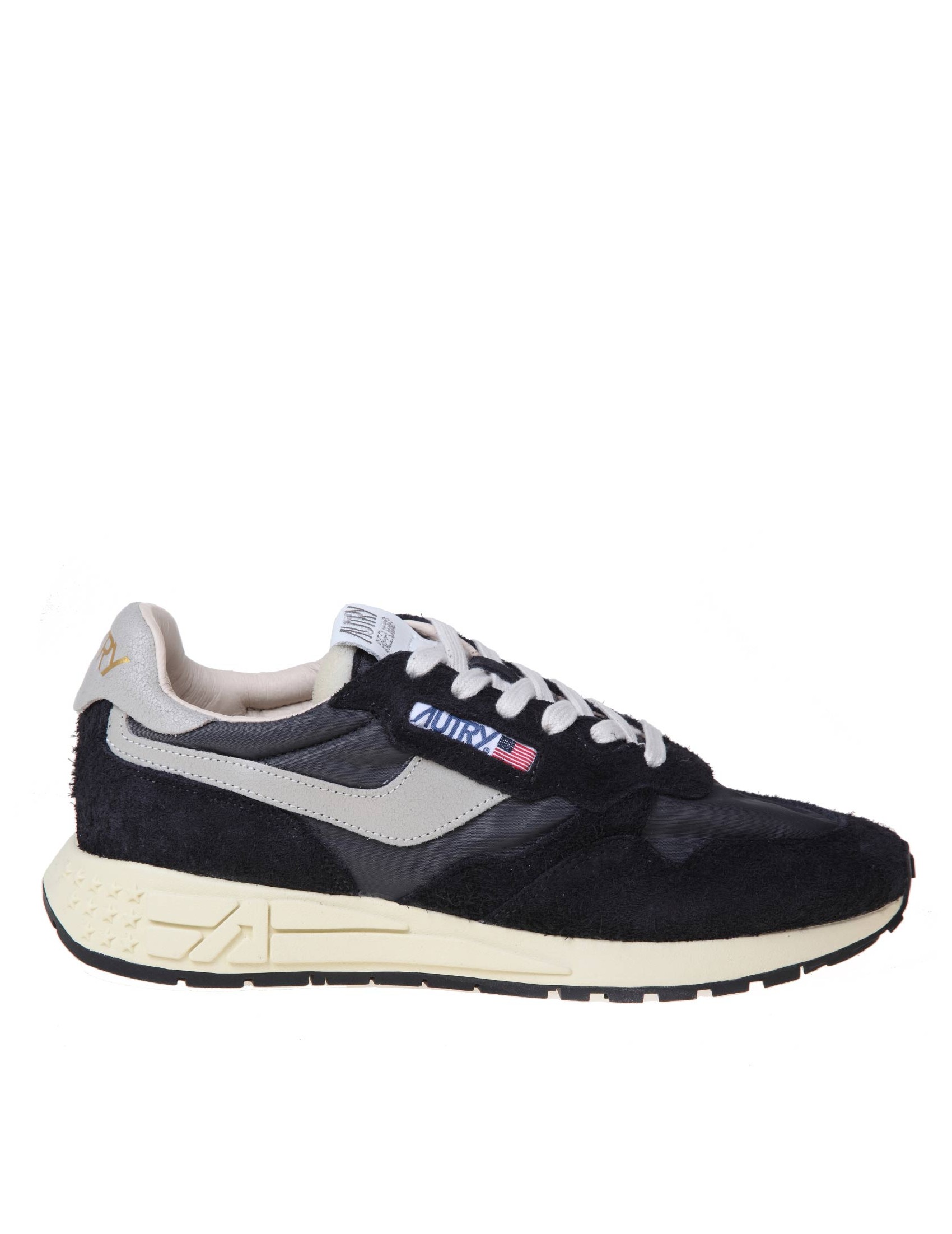 AUTRY SNEAKERS REELWIND LOW IN SUEDE E NYLON COLORE NERO/BIANC