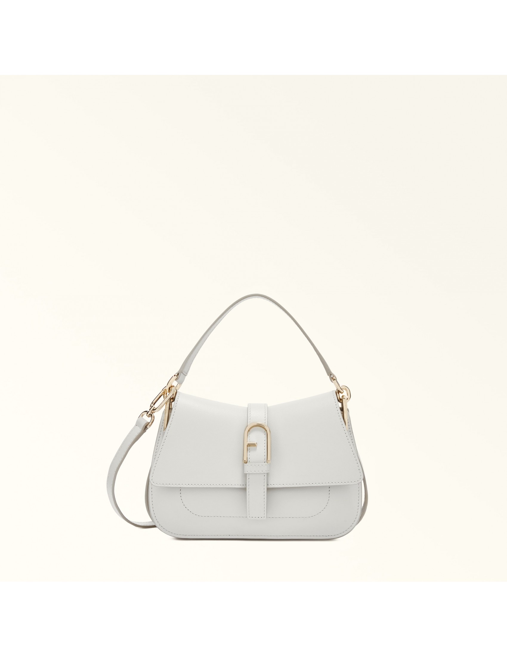 FURLA BORSA A MANO FLOW MINI IN PELLE COLORE MARSHMALLOW