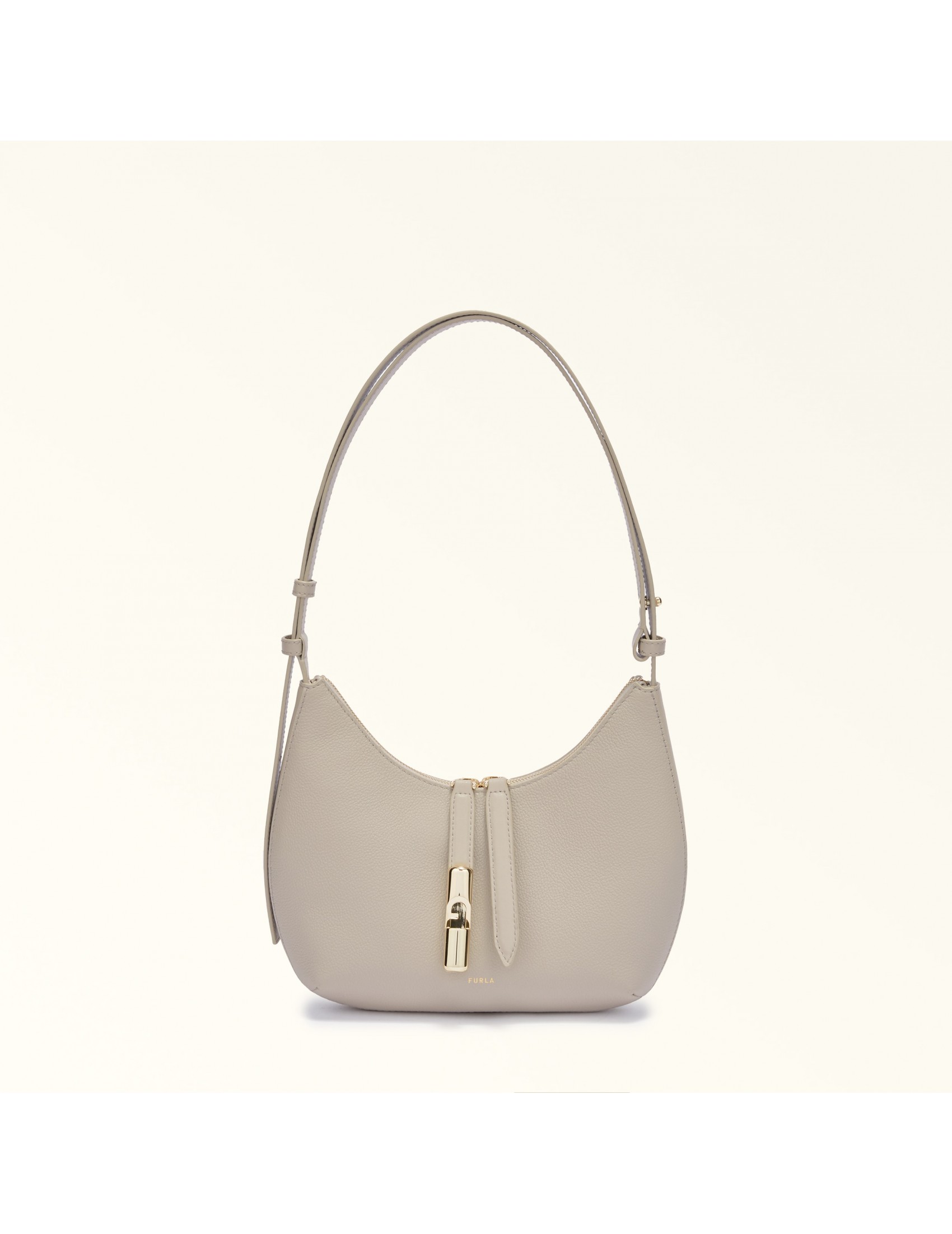 FURLA DROP S SHOULDER BAG IN LEATHER COLOR VANILLA