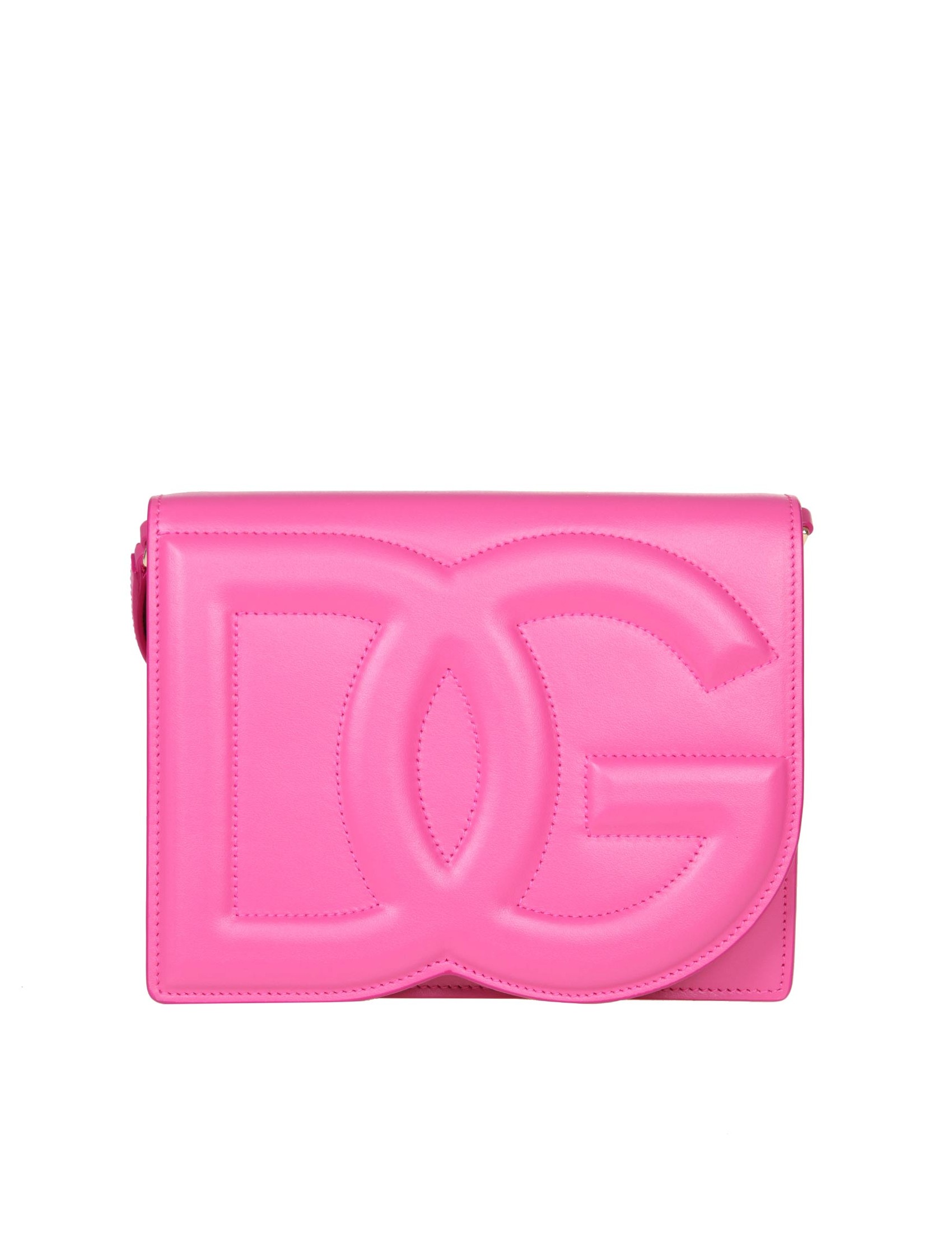 DOLCE & GABBANA BORSA CROSSBODY IN PELLE CON LOGO COLORE GLICINE