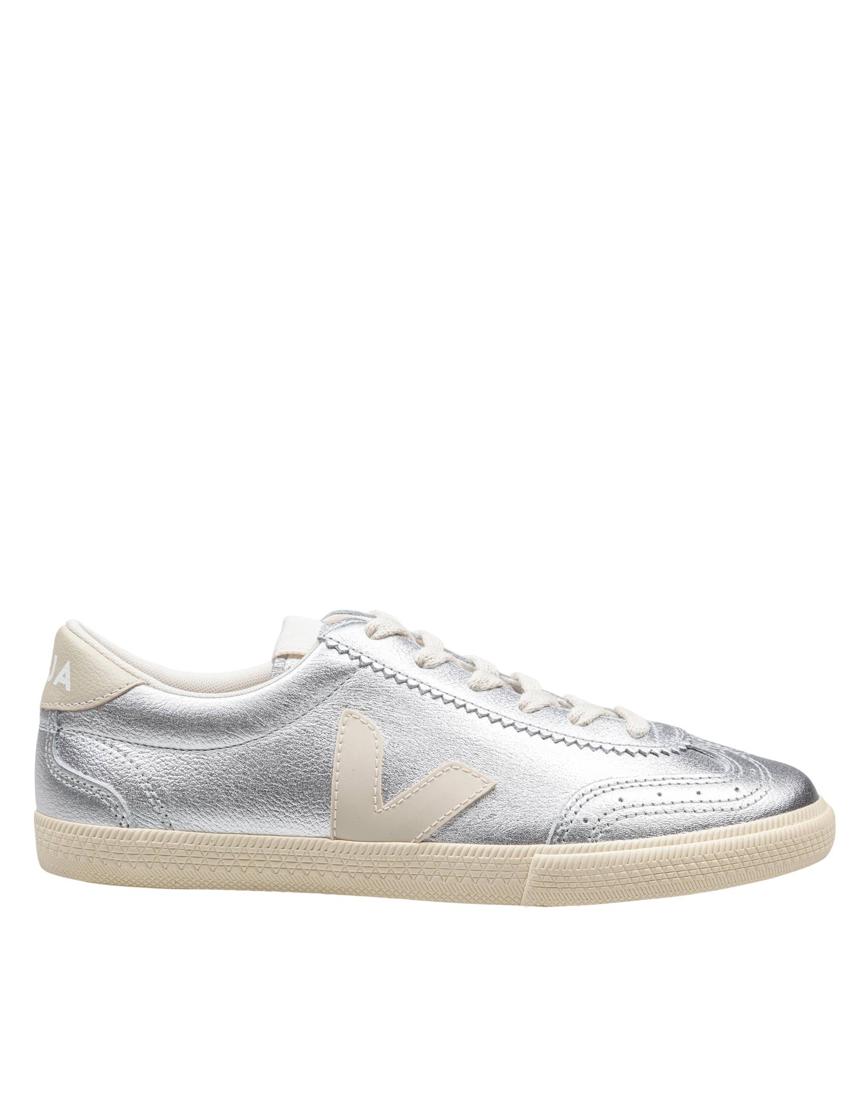 VEJA SNEAKERS VOLLEY IN PELLE COLORE SILVER