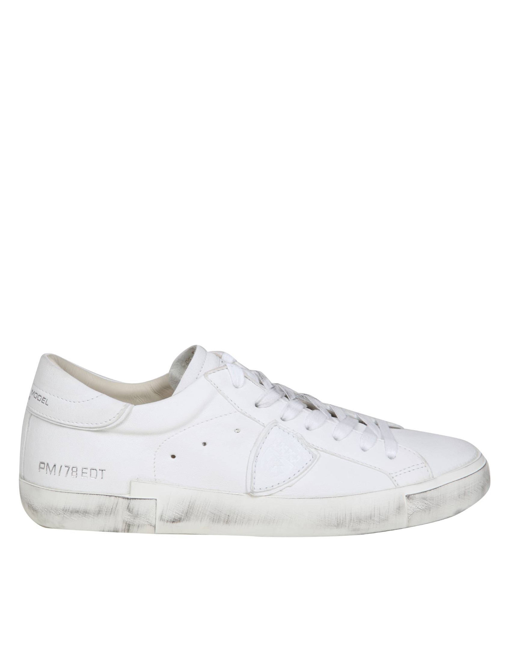 PHILIPPE MODEL PARIS HIGH SNEAKERS IN LAMINATED LEATHER