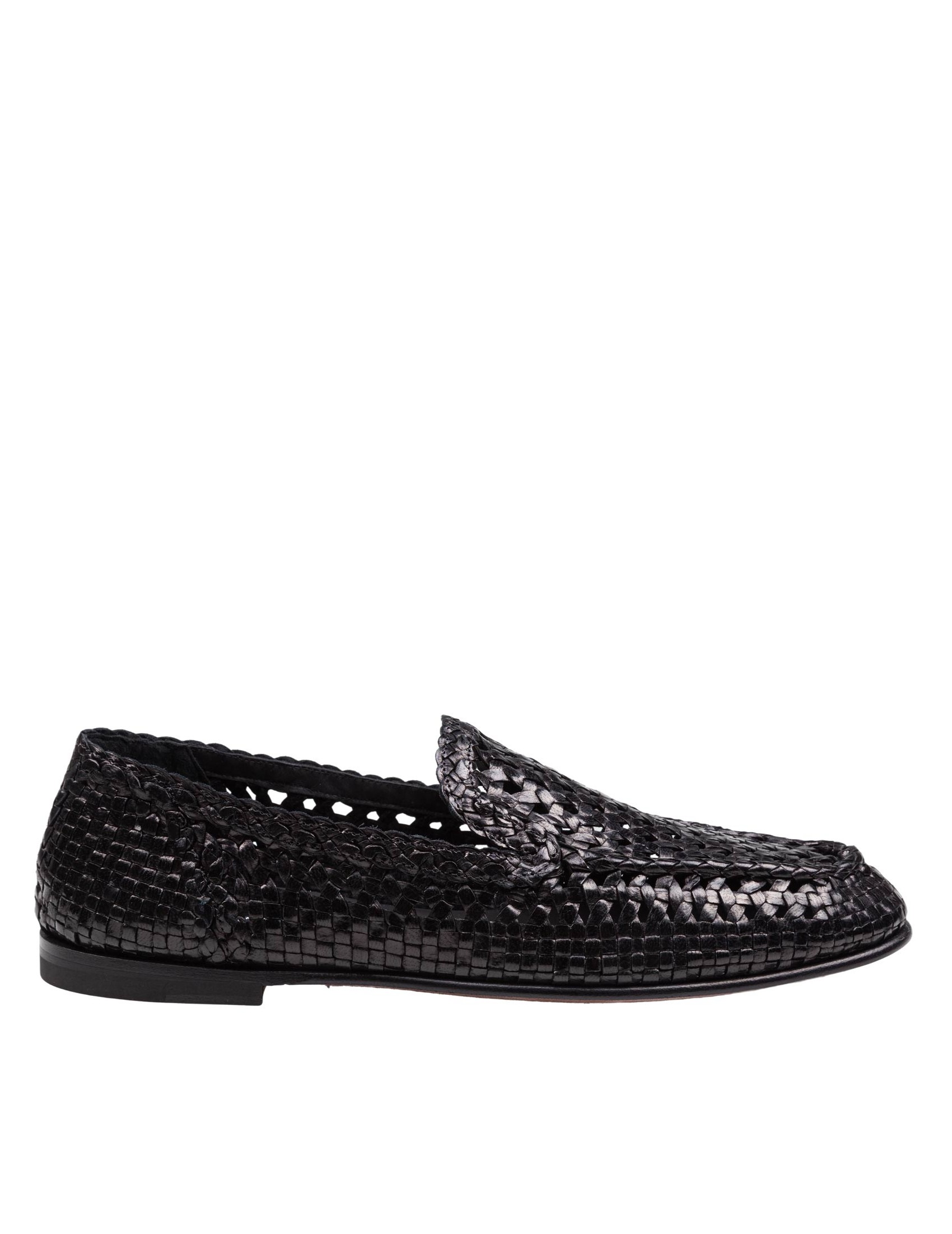 DOLCE & GABBANA SLIPPER IN POLISHED GOATSKIN COLOR BLACK