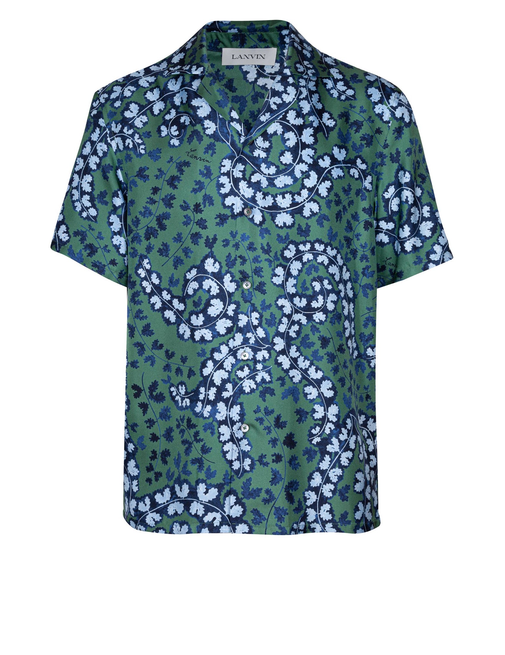 LANVIN SILK SHIRT WITH FLORAL PRINT