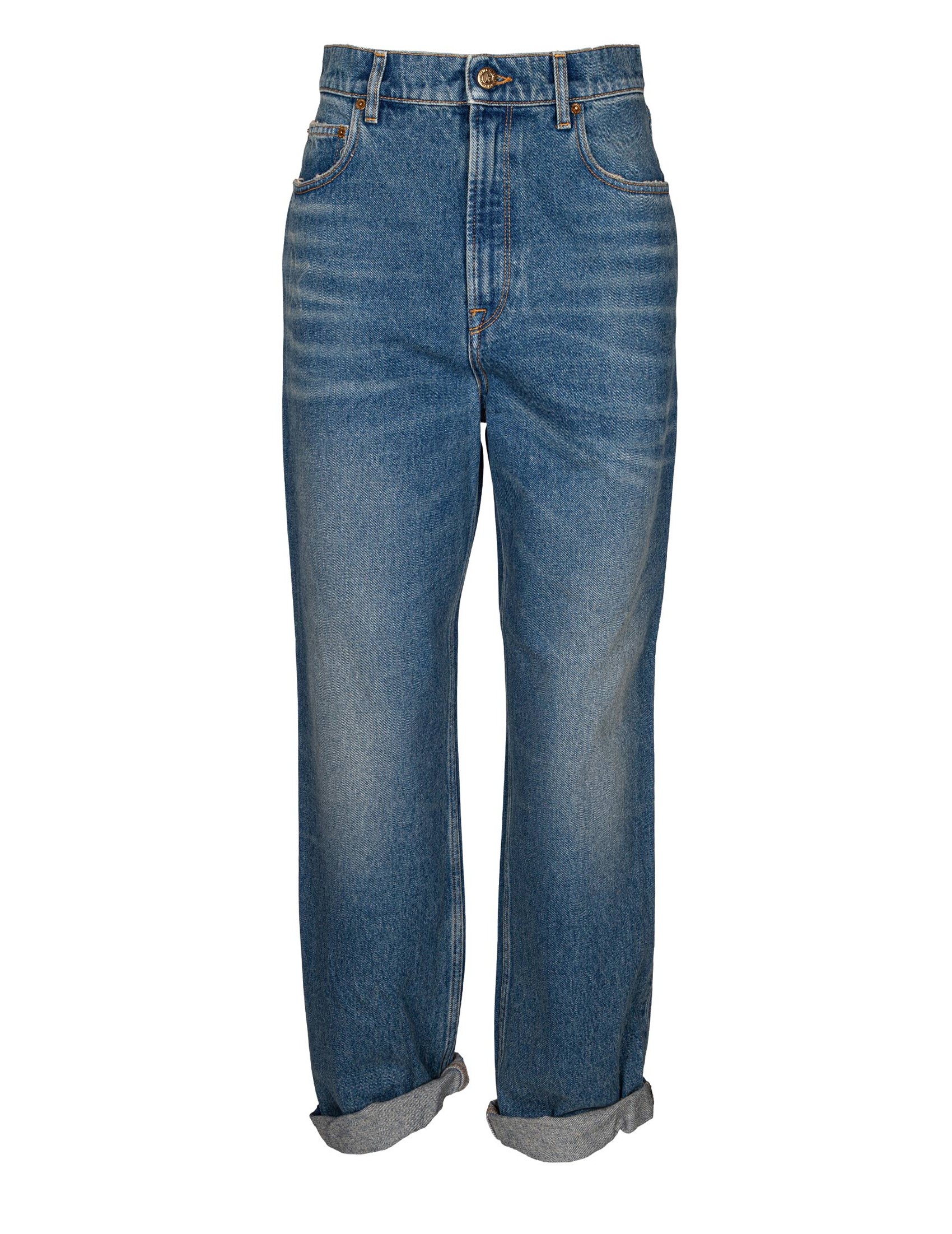 GOLDEN GOOSE COTTON JEANS BLUE COLOR