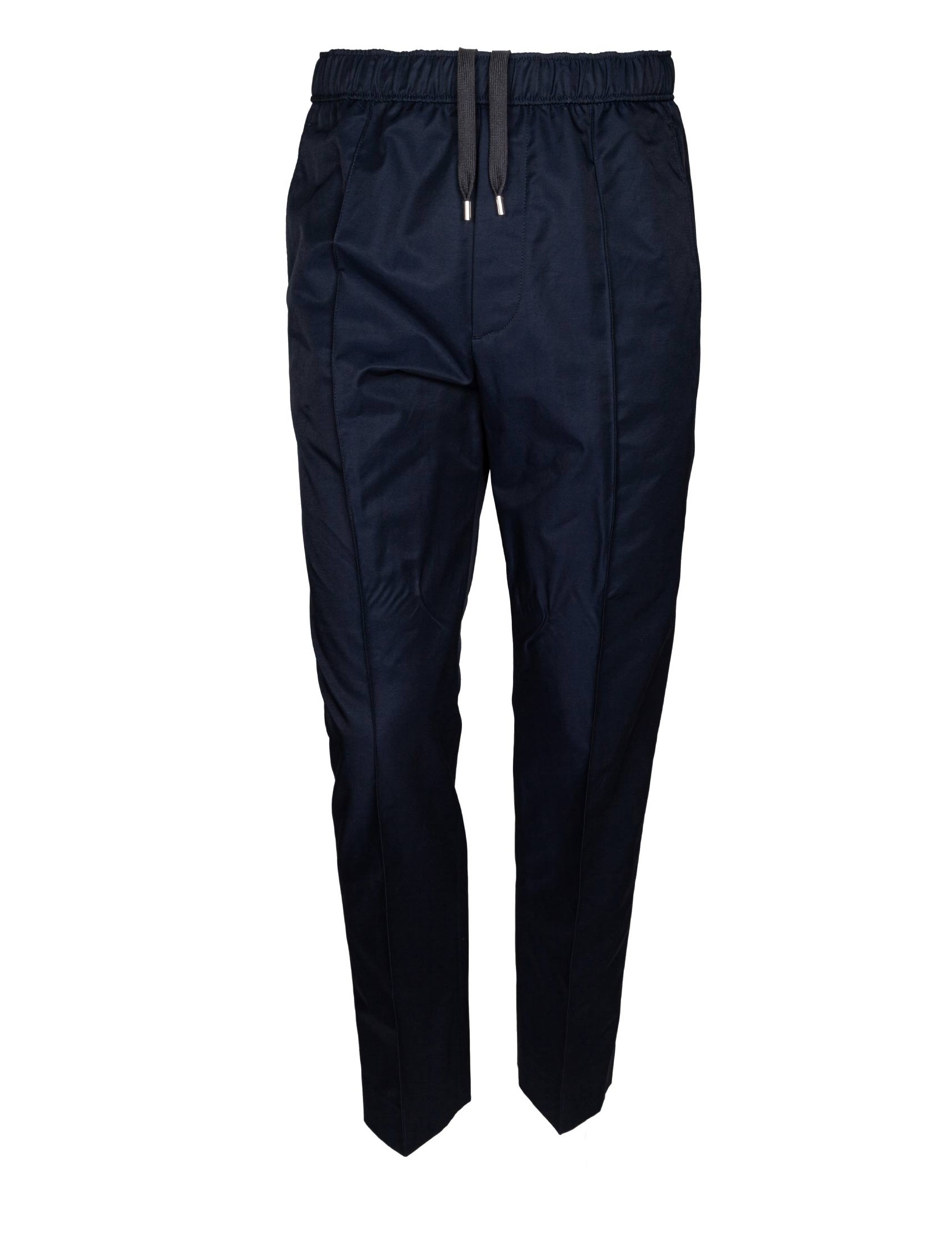 LANVIN PANTALONE IN COTONE COLORE BLU CON ELASTICO IN VITA