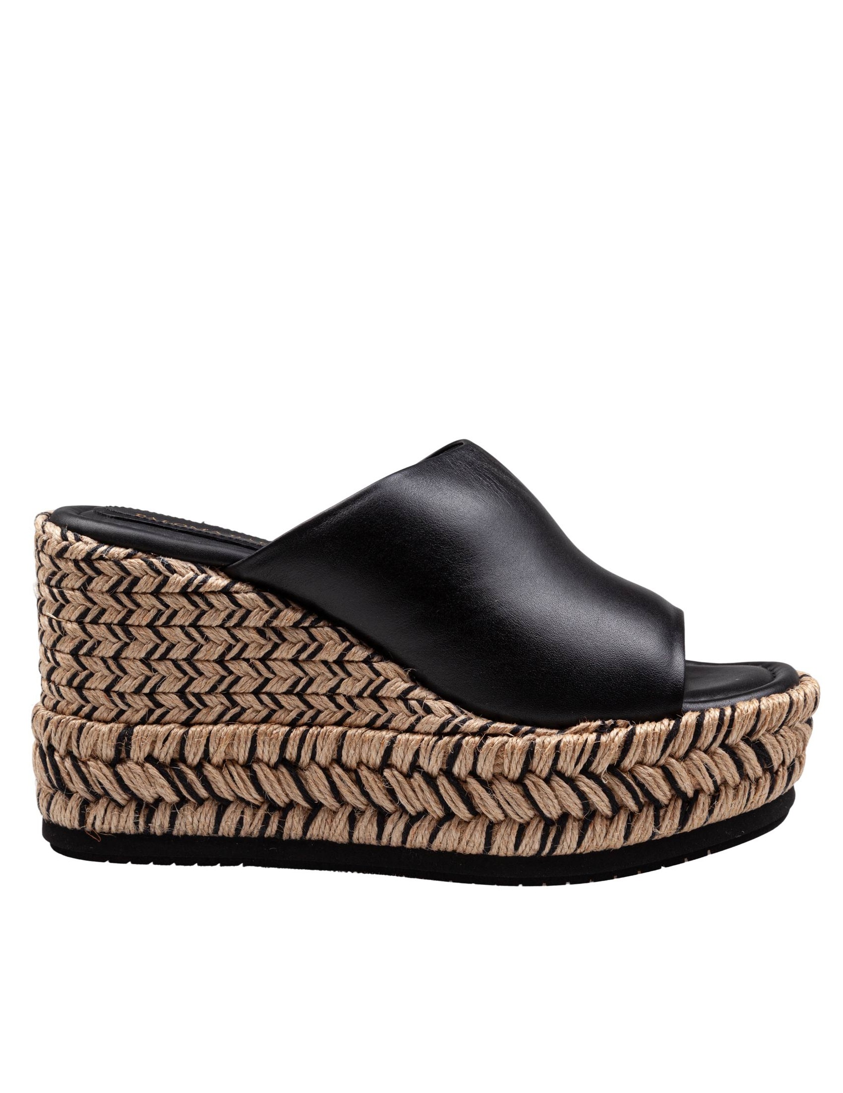 PALOMA ALIDE SANDAL IN LEATHER WITH ROPE WEDGE