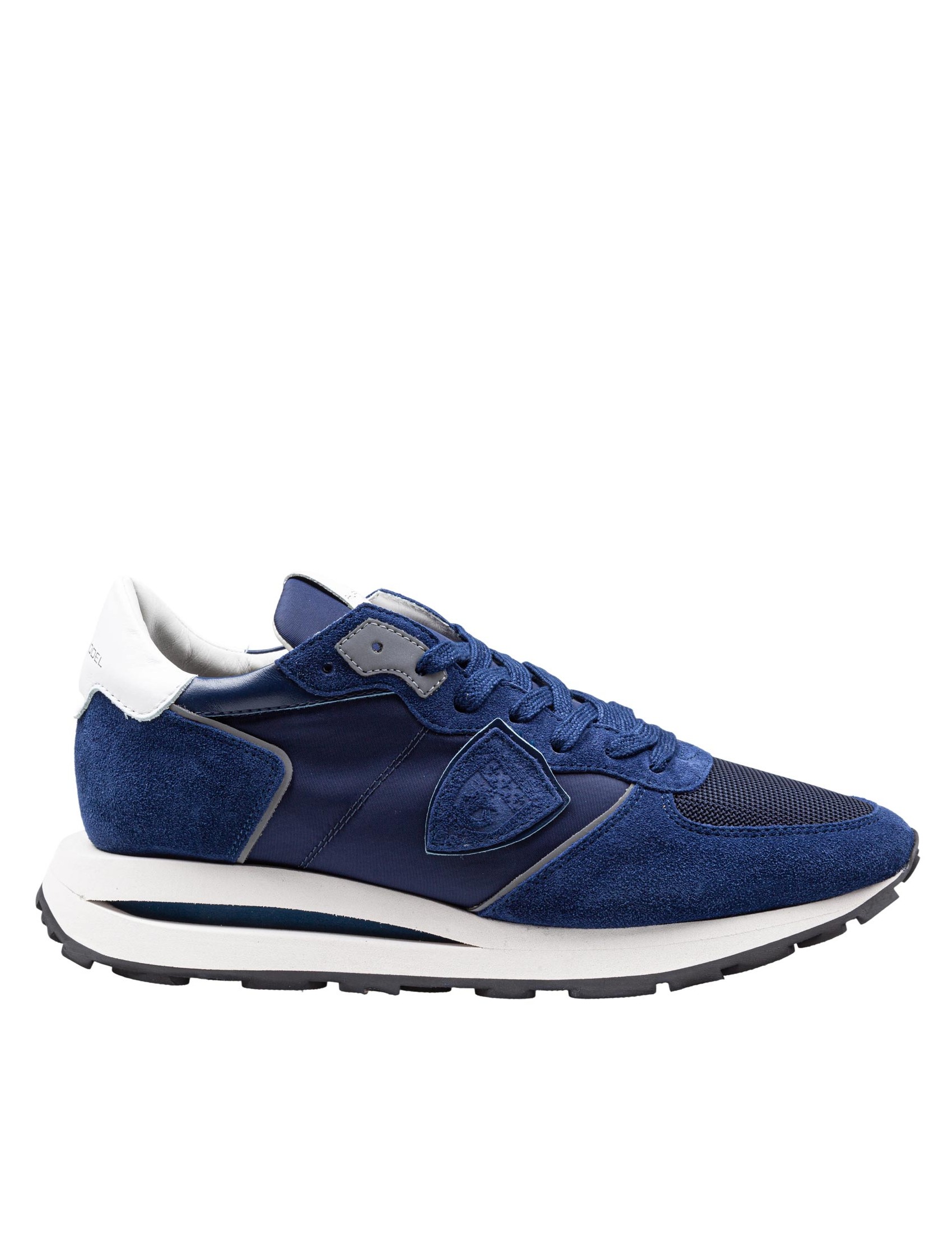 PHILIPPE MODEL SNEAKERS TROPEZ IN TESSUTO TECNICO E SUEDE COLORE BLU