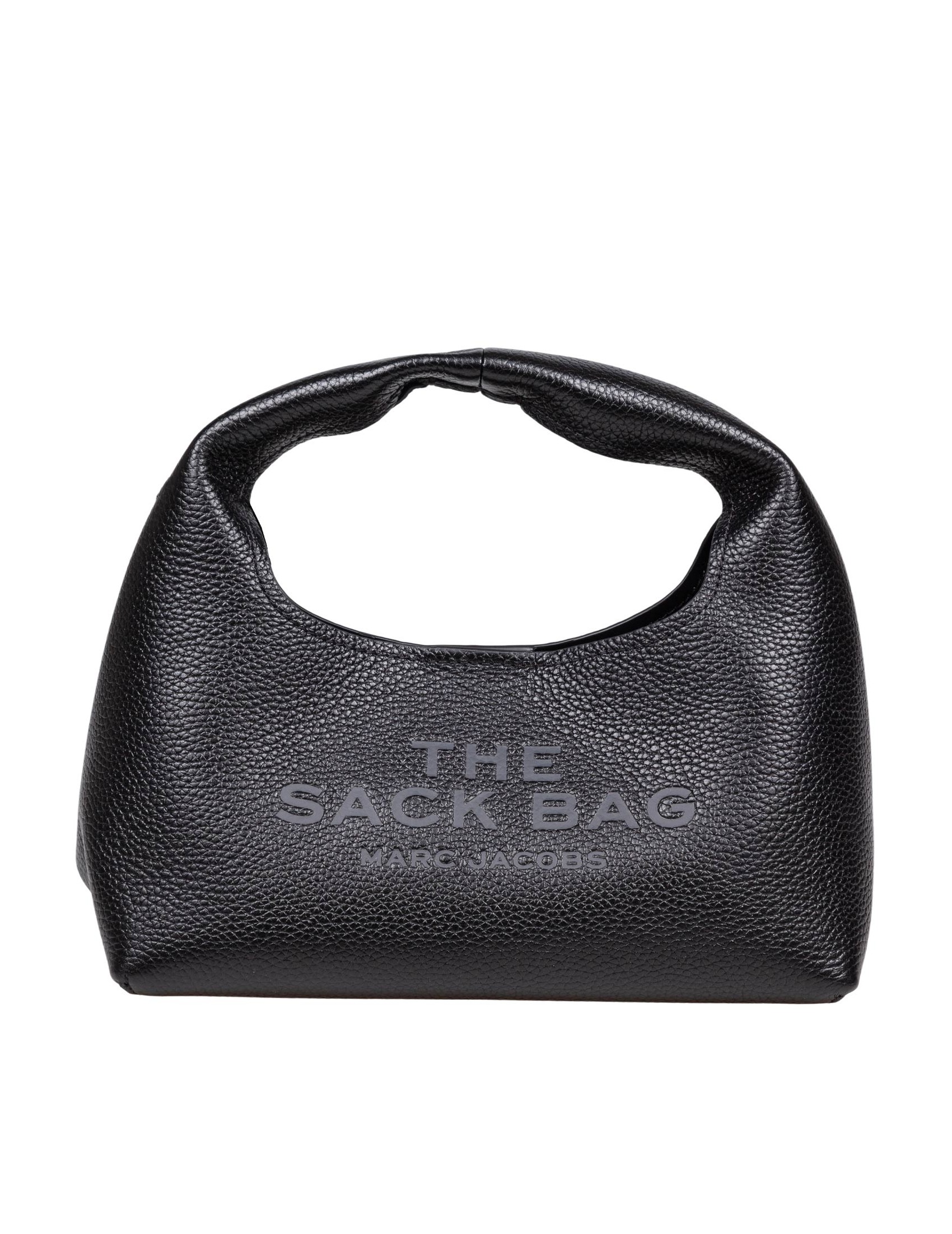 MARC JACOBS THE MINI SACK BAG IN BLACK LEATHER