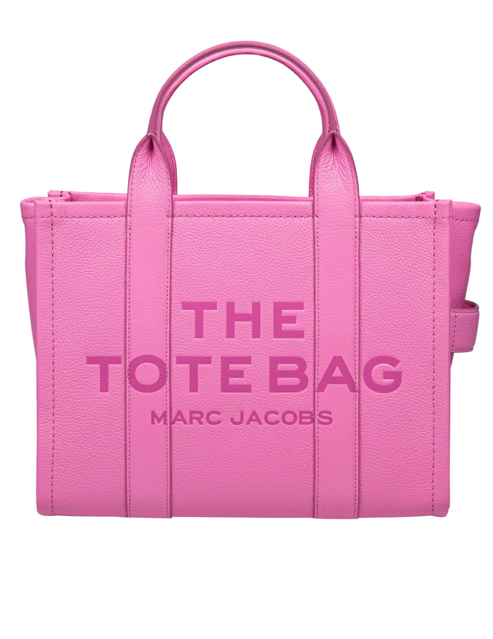 MARC JACOBS MEDIUM TOTE BAG IN PINK LEATHER