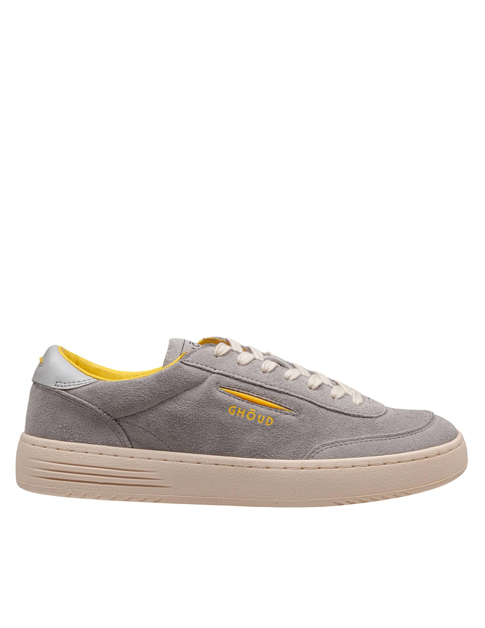 GHOUD LIDO SUEDE SNEAKERS COLOR GREY AND YELLOW