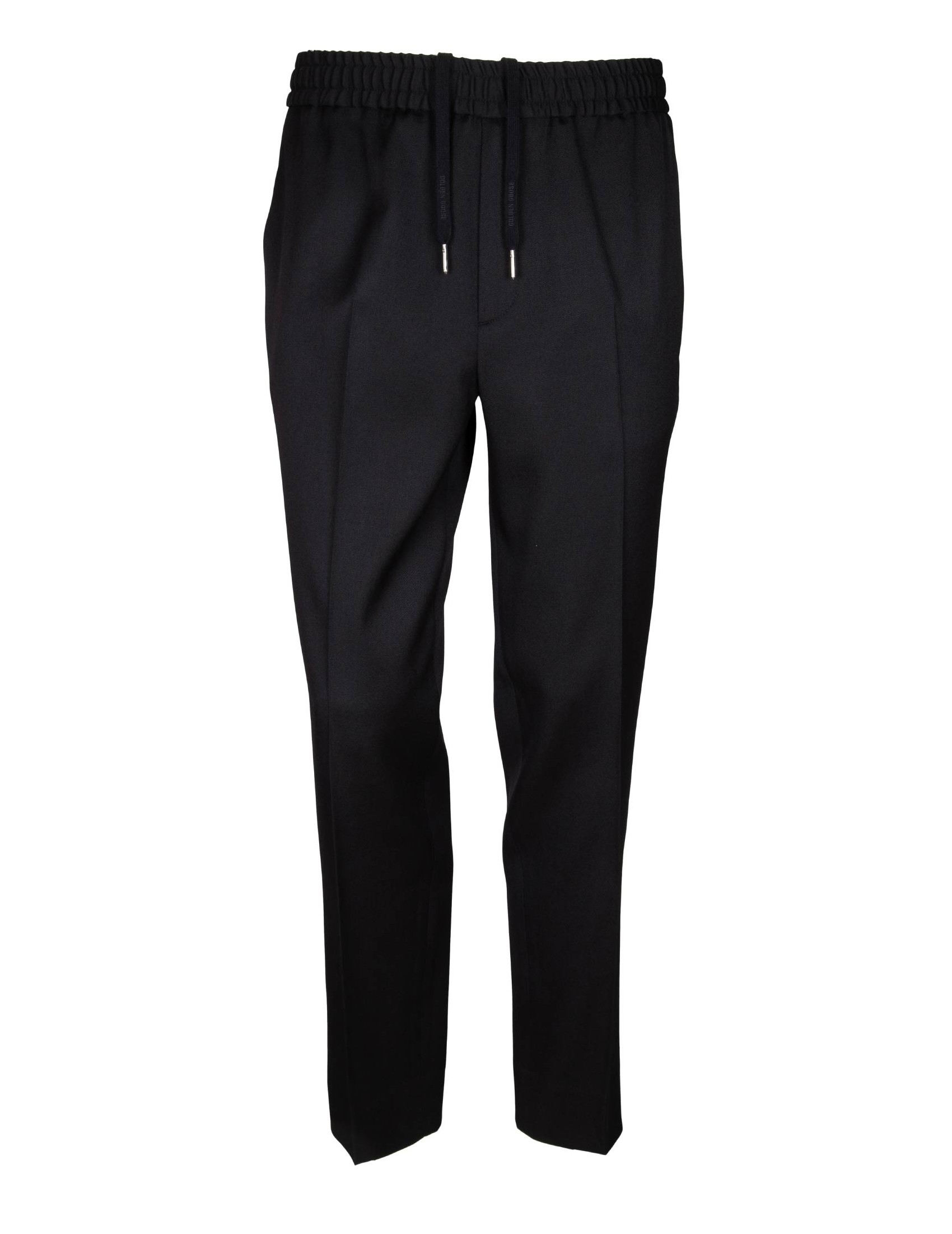 GOLDEN GOOSE PANTALONE CON COULISSE IN TWILL COLORE NERO