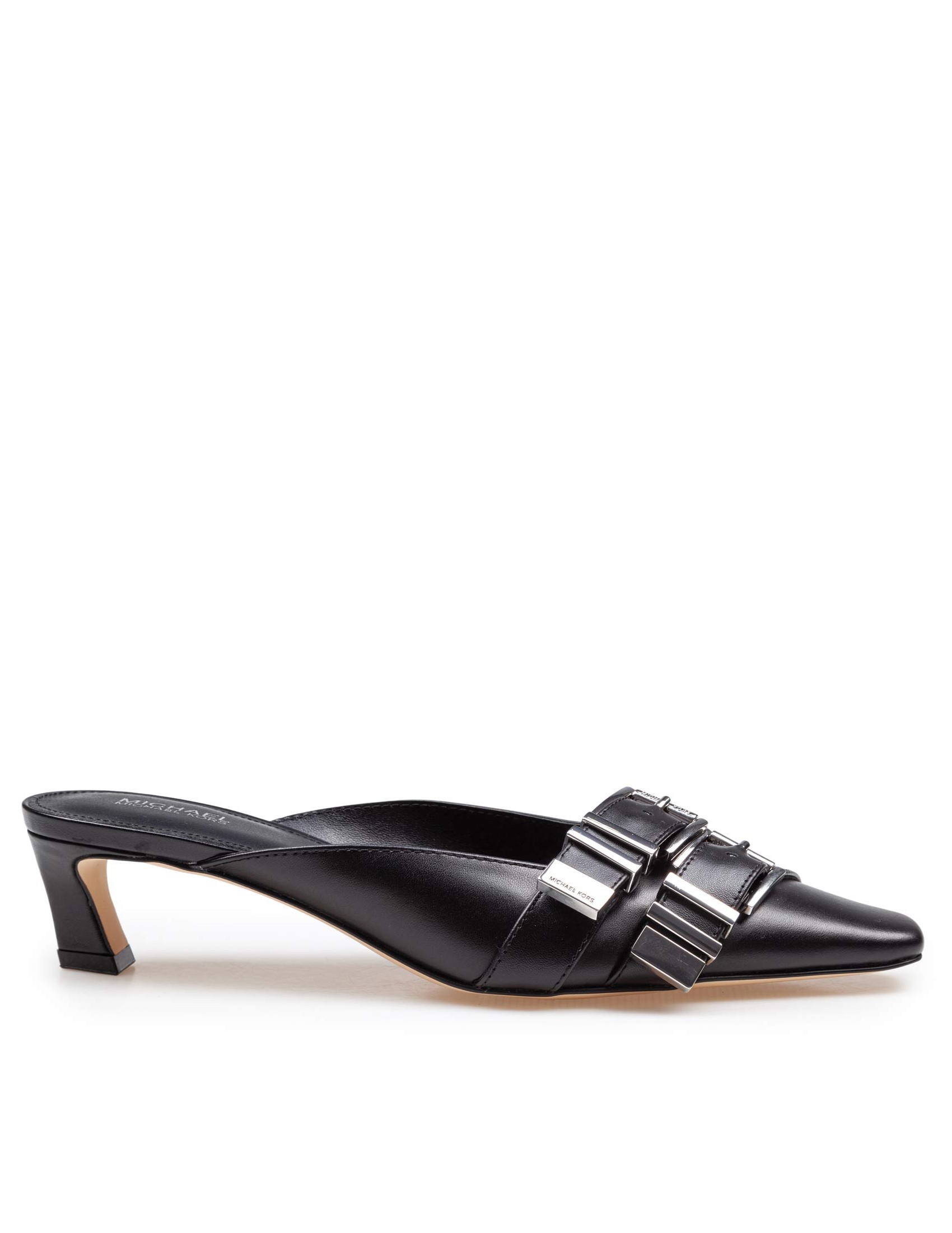 MICHAEL KORS DARRINGT MULE IN BLACK LEATHER