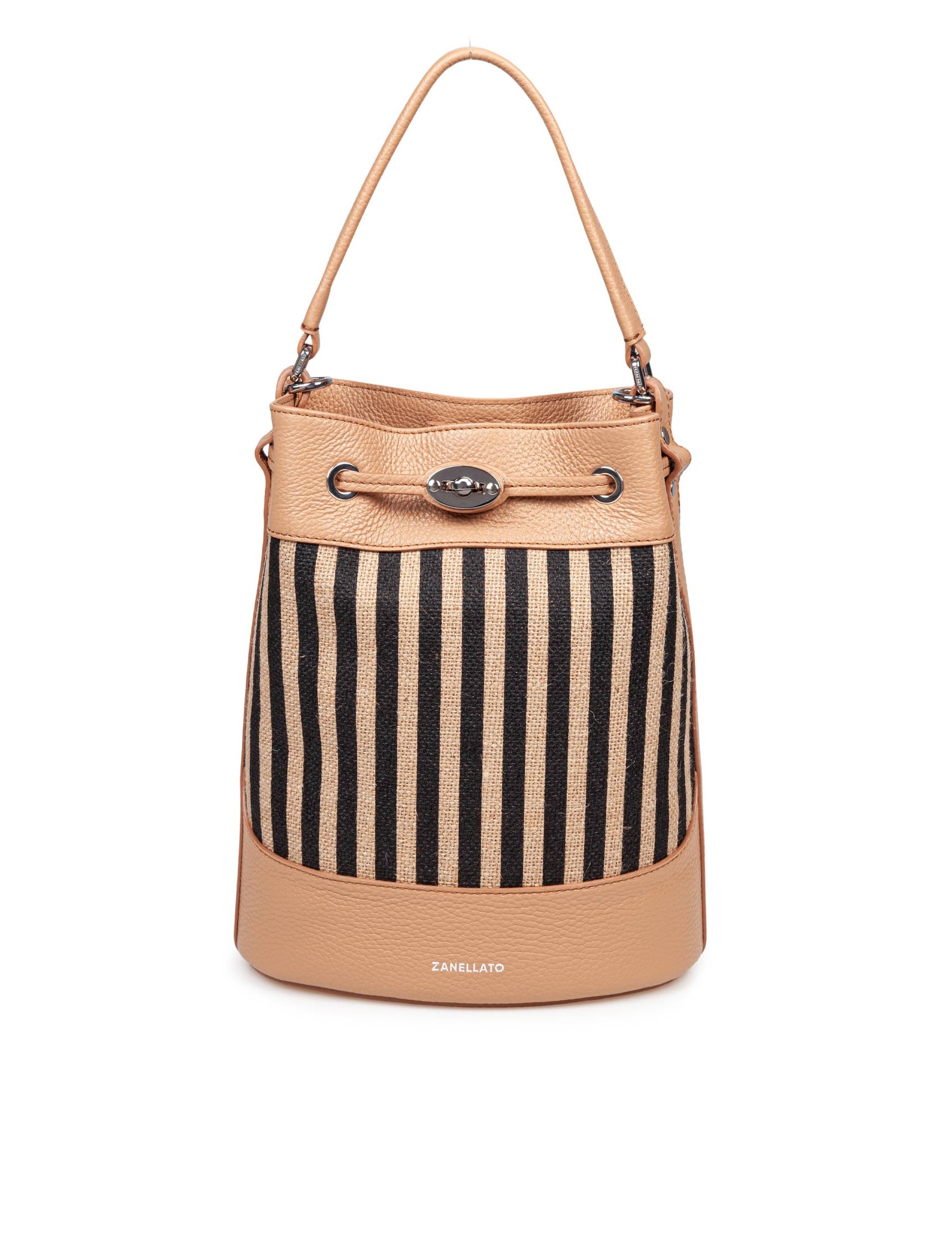 ZANELLATO BUCKET BAG MONDA' WICKER S COLOR LEATHER