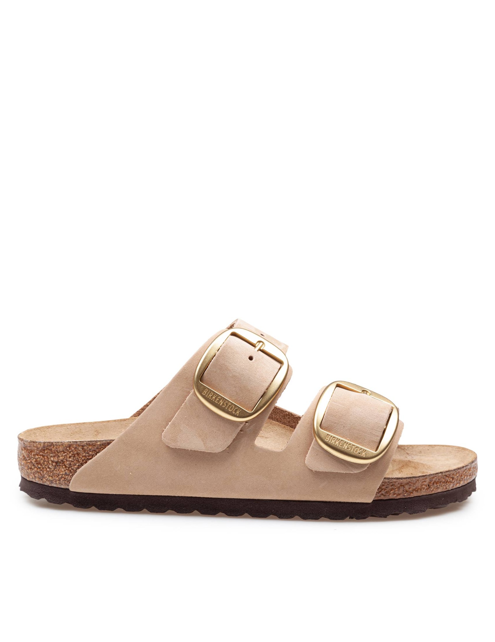 BIRKENSTOCK SANDALO ARIZONA BIG BUCKLE IN PELLE SCAMOSCIATA COLORE SABBIA