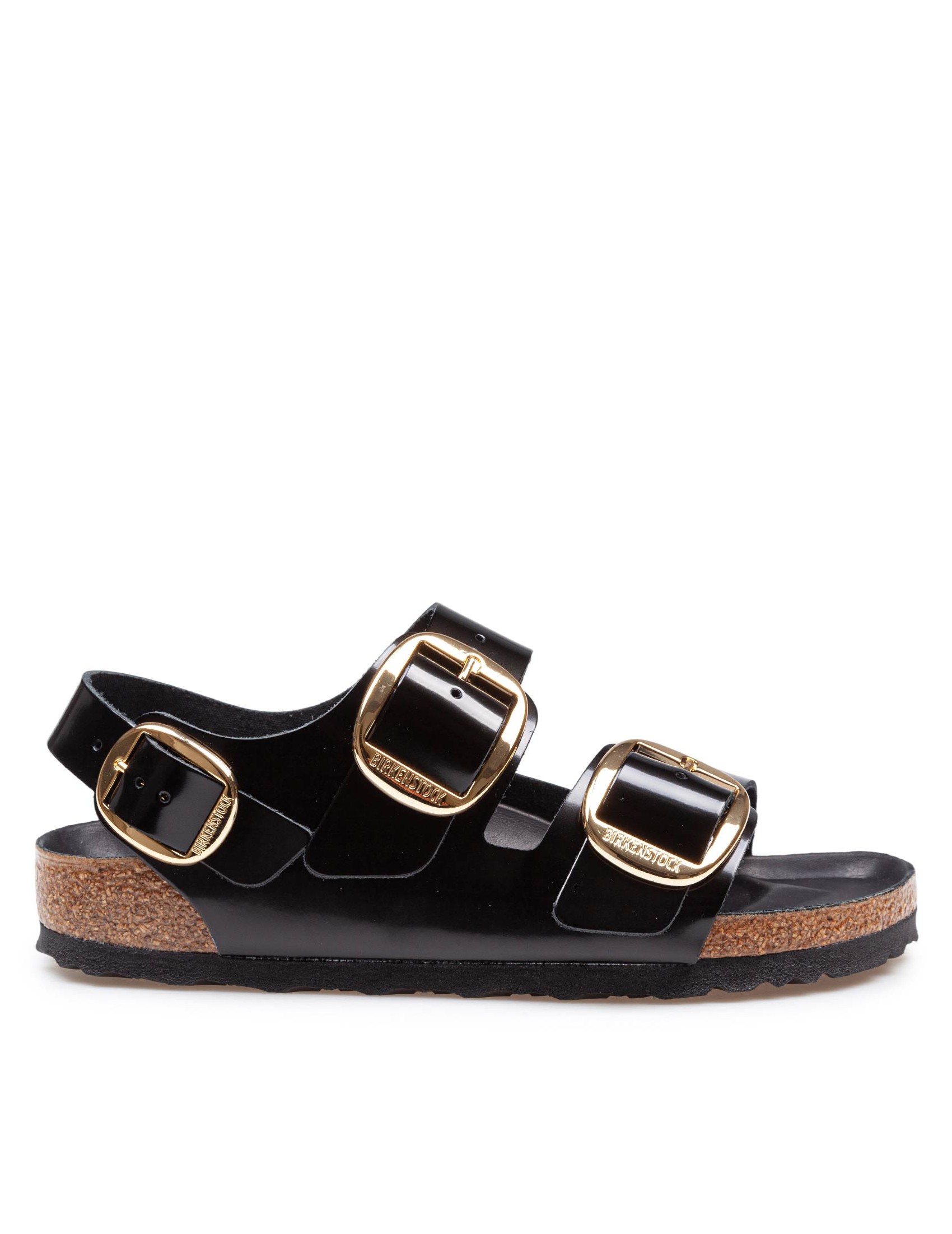 BIRKENSTOCK MILANO BIG BUCKLE I LACQUERED LEATHER SANDAL COLOR BLA