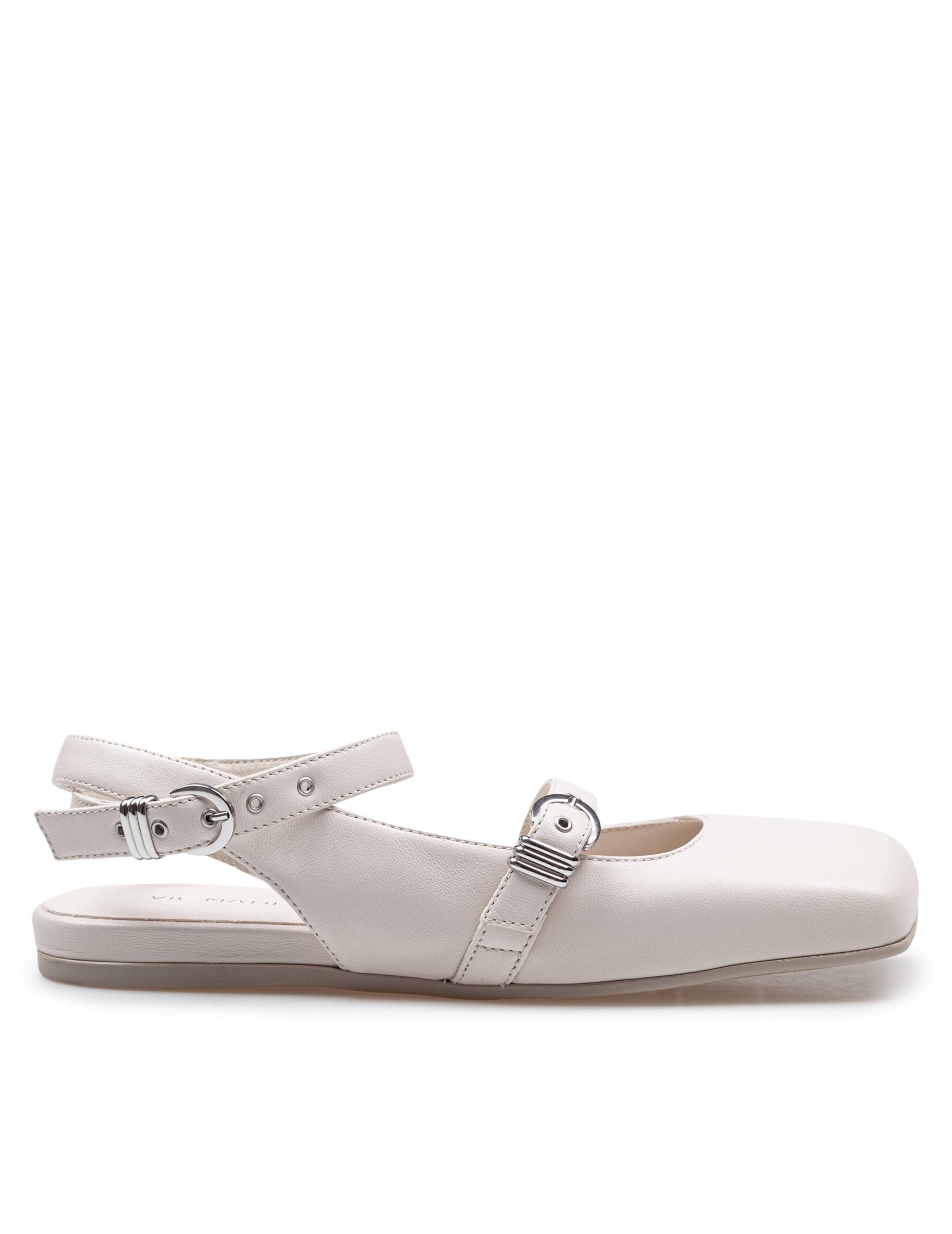 VIC MATIE' BALLERINA SHOES SQUARE CLOSED CHANEL IN NAPPA COLOR BONE