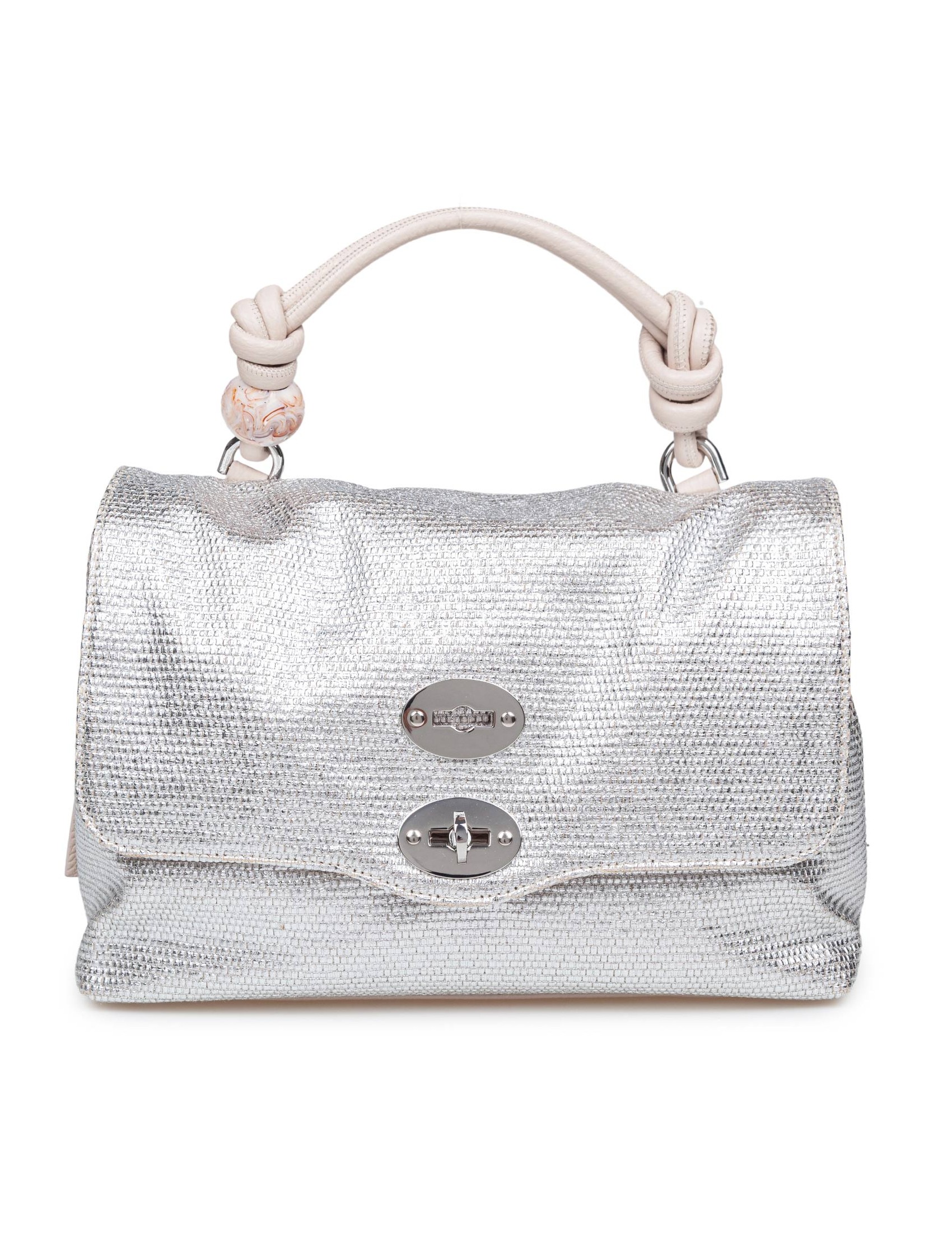 ZANELLATO BORSA POSTINA MIDOLLINO S IN RAFIA COLORE SILVER