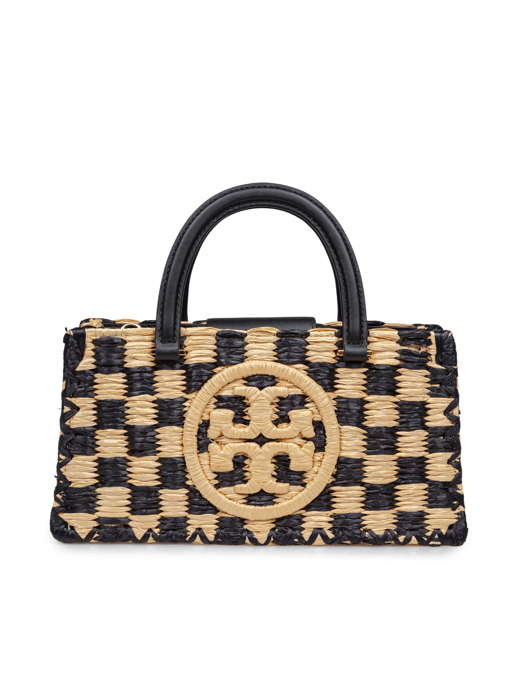 TORY BURCH BORSA A MANO ELLA EAST-WEST LAVORATA ALL'UNCINETTO